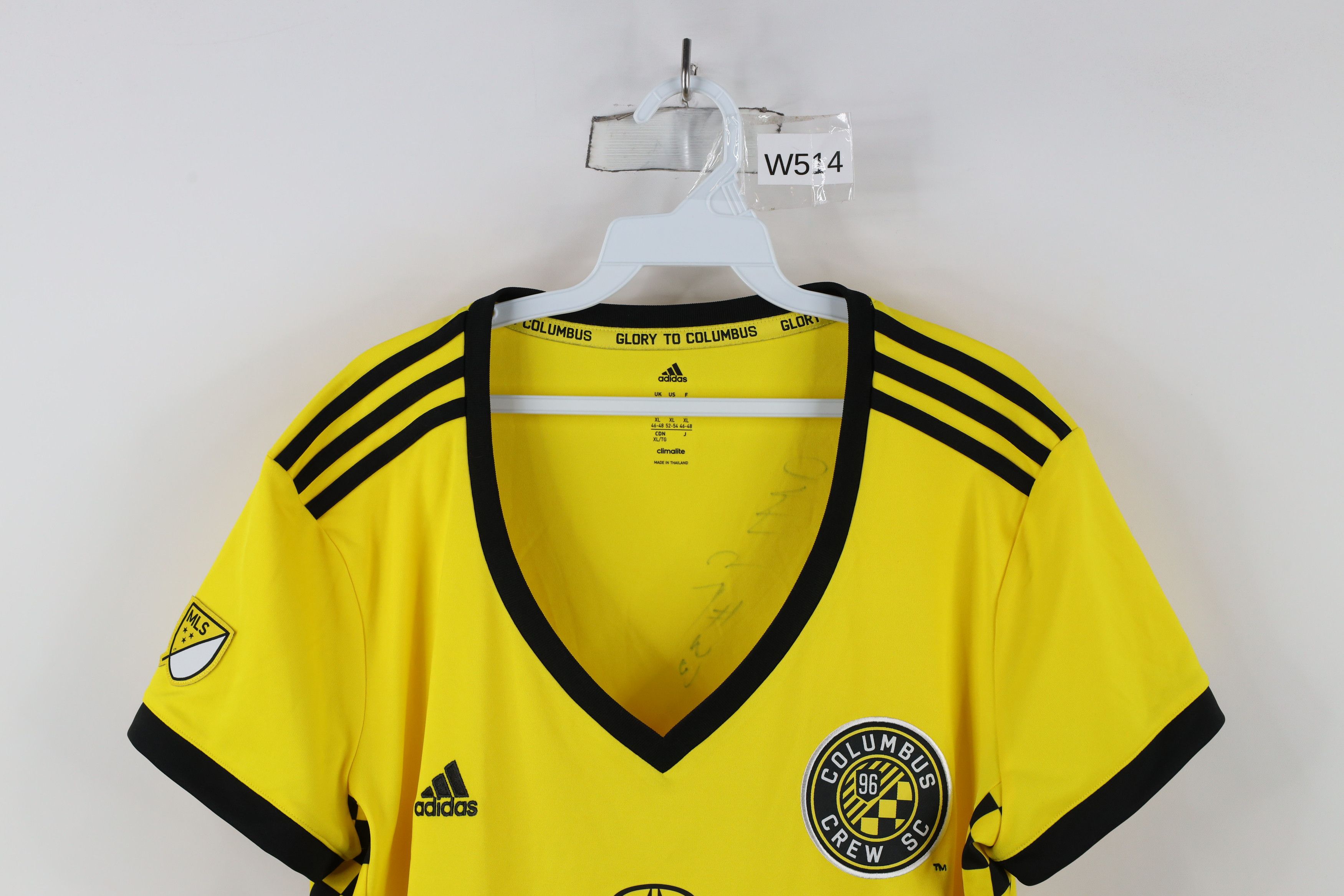 Adidas × Vintage Adidas Crew SC Soccer Football Jersey Yellow Autographed Size XL / US 12-14 / IT 48-50 - 2 Thumbnail