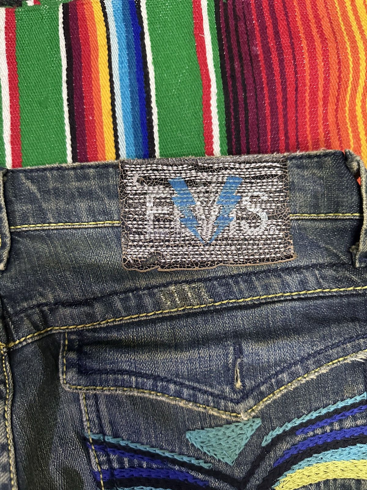 If Six Was Nine Bootcut style Design Flare Elvis Denim 💥 Size US 30 / EU 46 - 13 Thumbnail