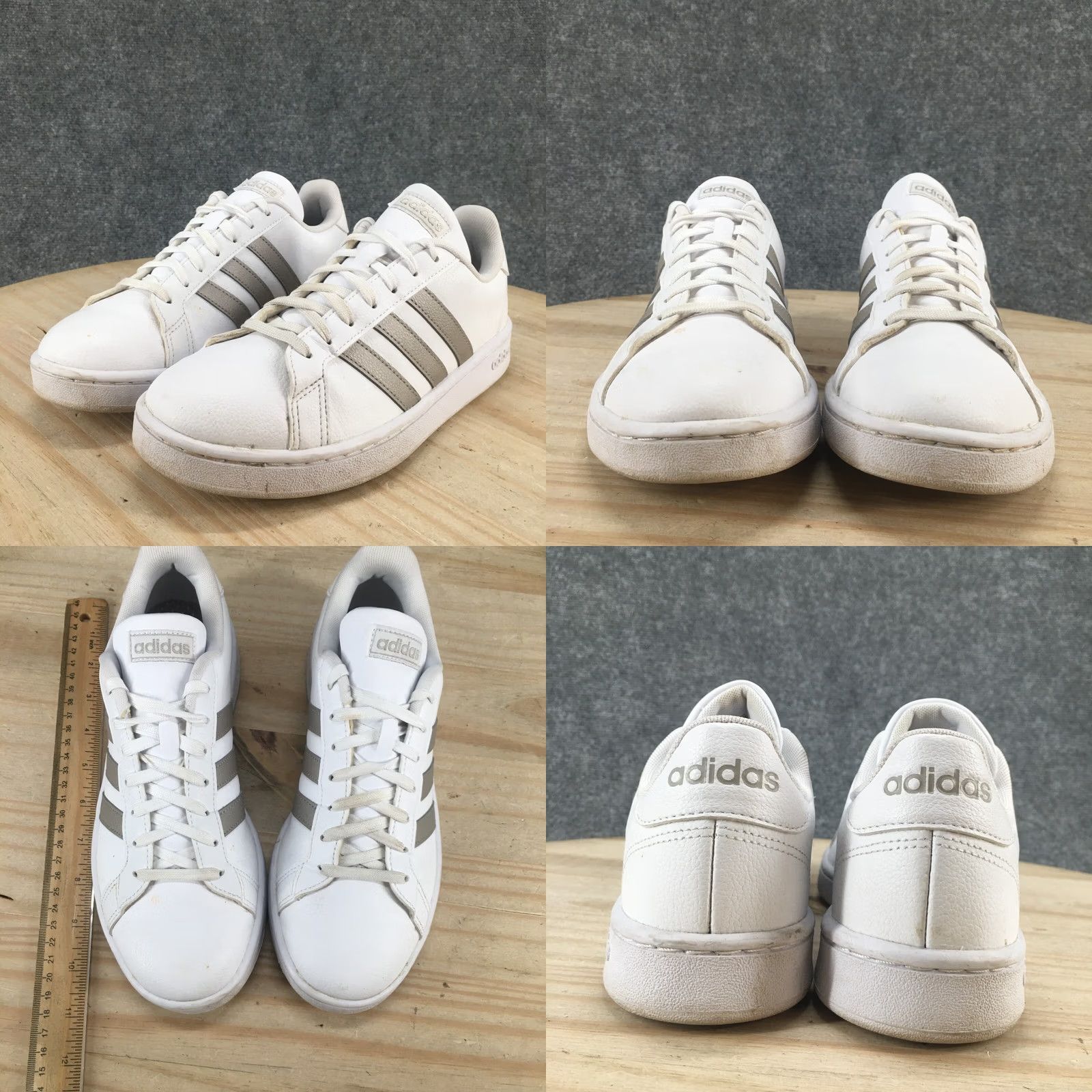 Adidas Adidas Sneaker Men 8.5 White Grand Court Lace Up Round Toe Casual Comfort F36485 Size US 9 / EU 42 - 8 Thumbnail