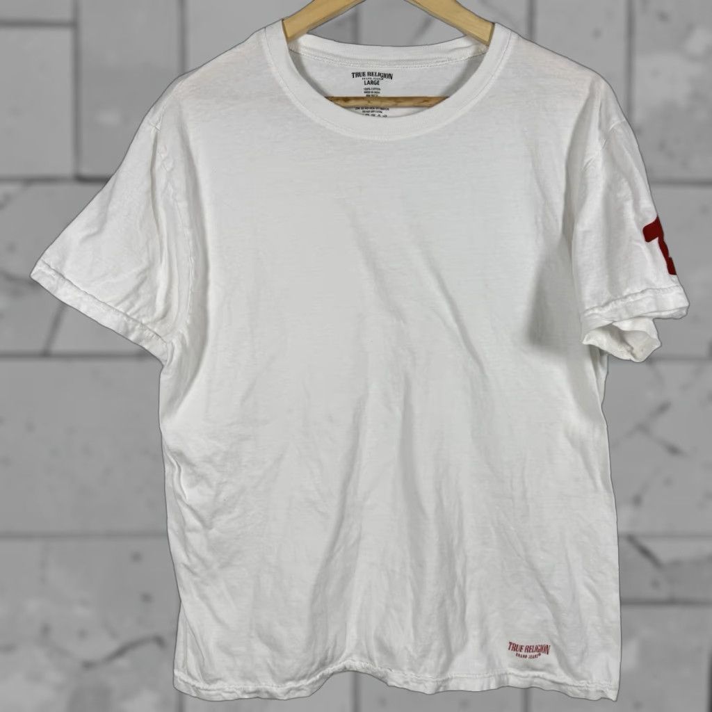 True Religion VINTAGE True Religion Shirt Mens L White 100% Cotton Casual Tee Size US L / EU 52-54 / 3 - 1 Thumbnail