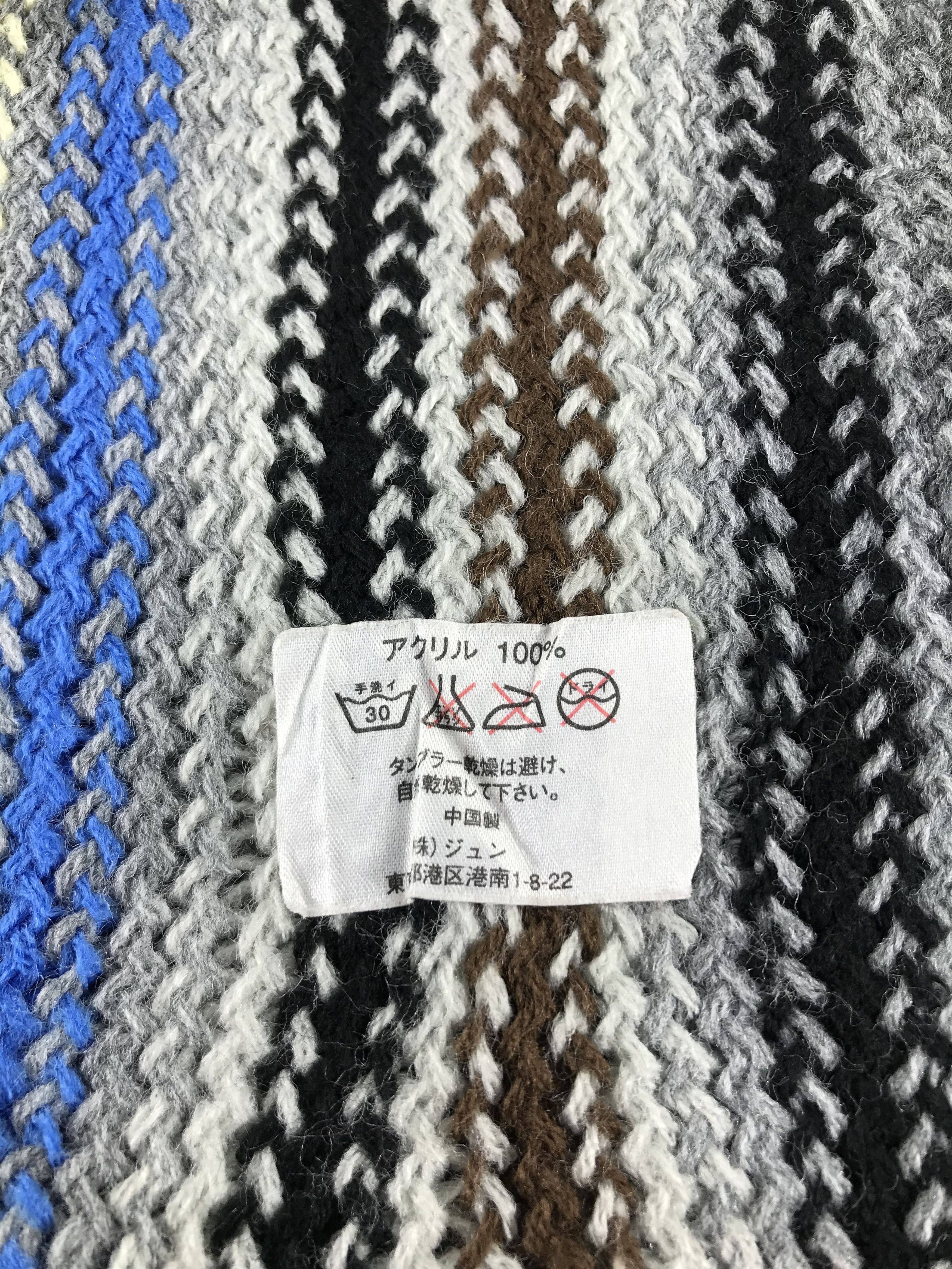 Mr. Junko Jun Men Knit Wool Scarf Muffler V312 Size ONE SIZE - 6 Thumbnail