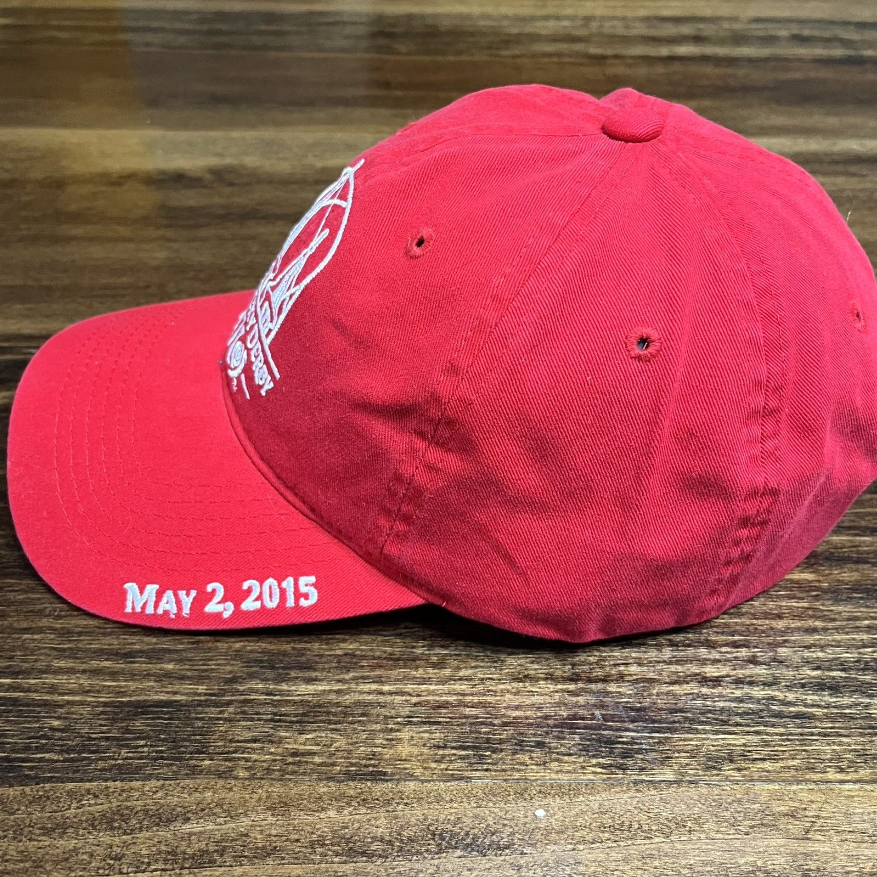 Vintage Main Gate Kentucky Derby Hat Cap Strap Men’s Red Cotton Embroidered Baseball Cap USA 90s Outdoor Adjustable One Size Mens Size ONE SIZE - 2 Thumbnail