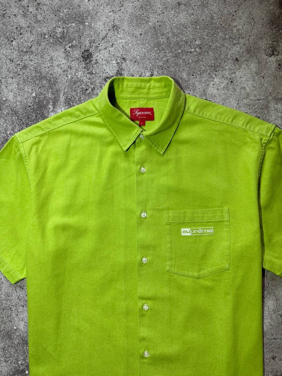 Supreme Supreme Green Short Sleeves Shirt Button up Embroidered Logo Size US L / EU 52-54 / 3 - 2 Thumbnail