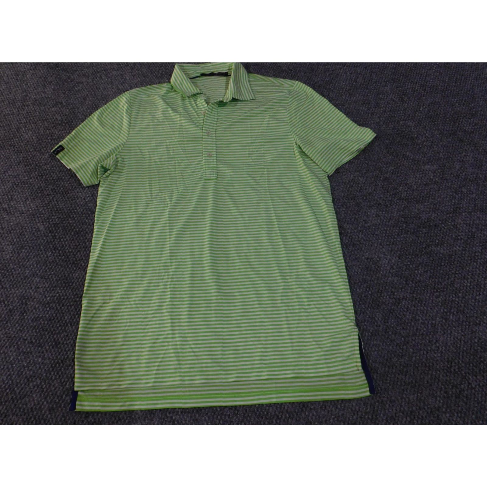 Ralph Lauren RLX Ralph Lauren Polo Shirt Mens M Green White Striped Golf Performance Shirt Size US M / EU 48-50 / 2 - 3 Thumbnail