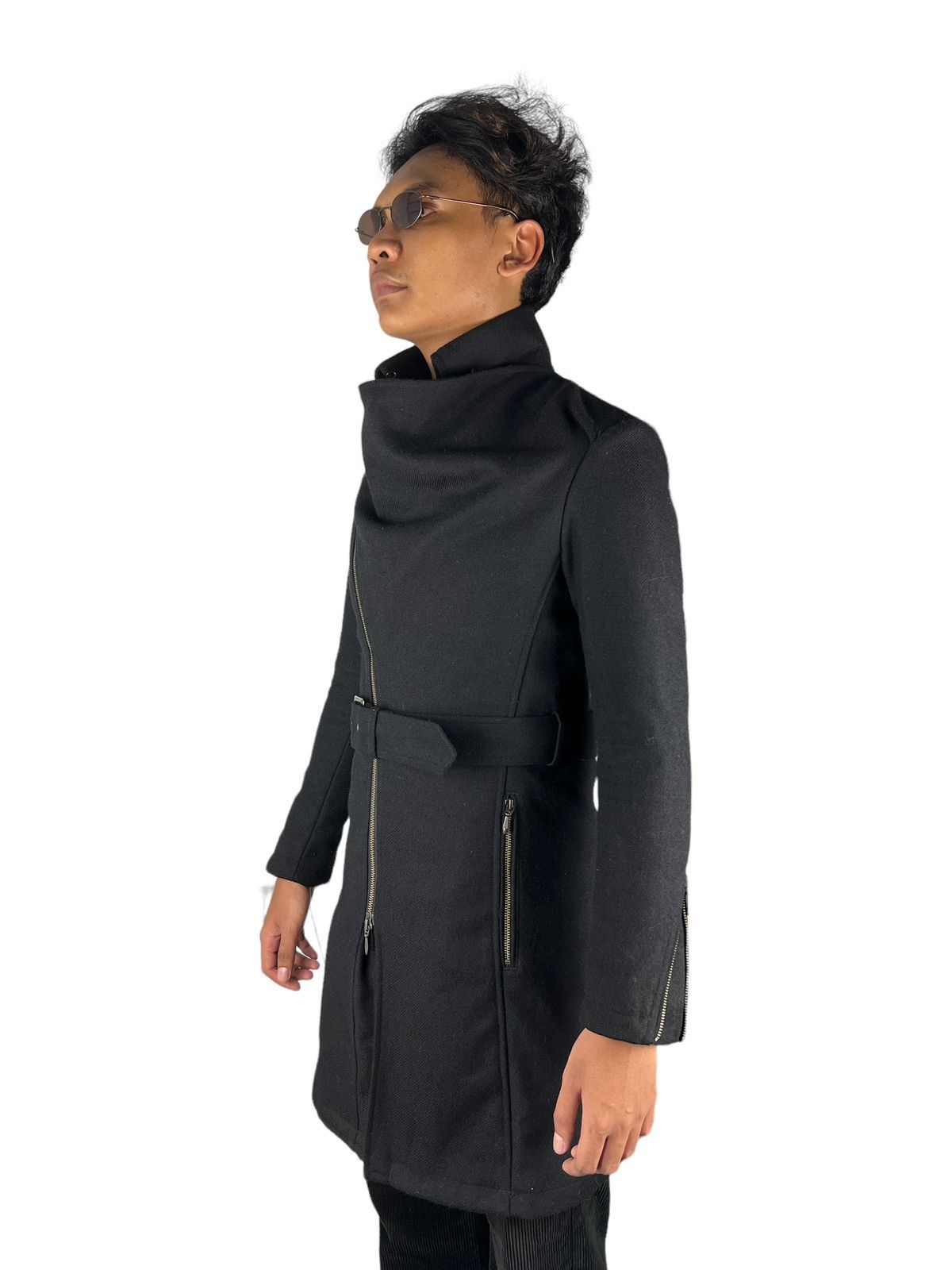 Tornado Mart Tornado Mart Apocalypse Gothic Wool Belted Trench Coat Size US S / EU 44-46 / 1 - 20 Thumbnail