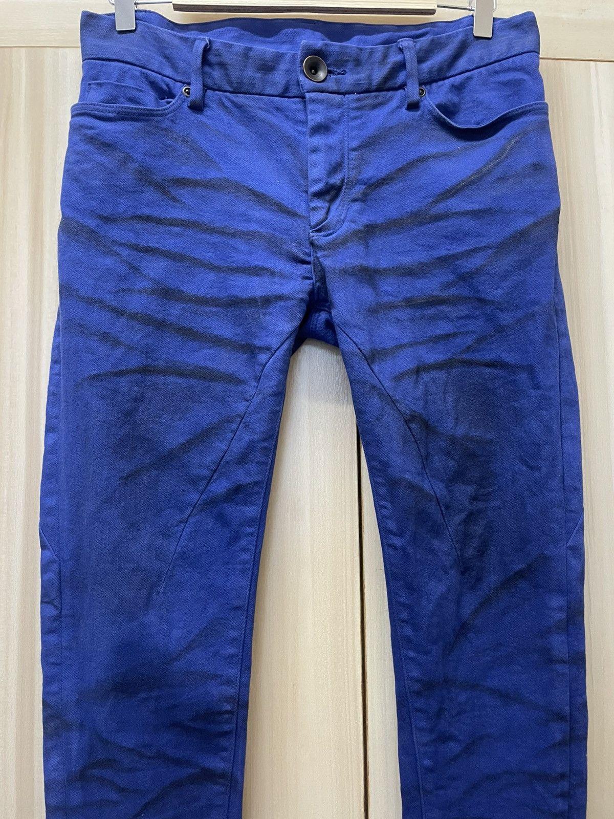 Japanese Brand Johnny Wolf Print Fadding Ankle Zipper Skinny Jeans Size US 30 / EU 46 - 3 Thumbnail