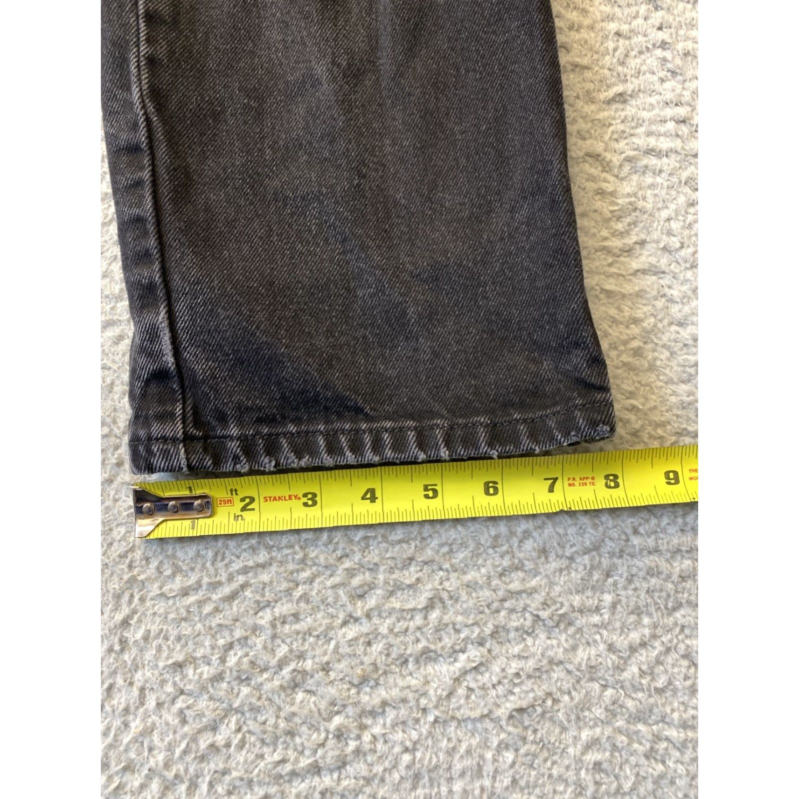 Denime Rustler Jeans Mens 32x32 Black Denim 90s Retro Straight Fit US Made Size US 32 / EU 48 - 6 Thumbnail