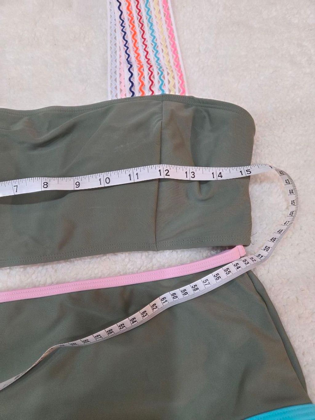 Other Women's Unbranded Green Multi-color Bikini Set Size L Size ONE SIZE - 4 Thumbnail