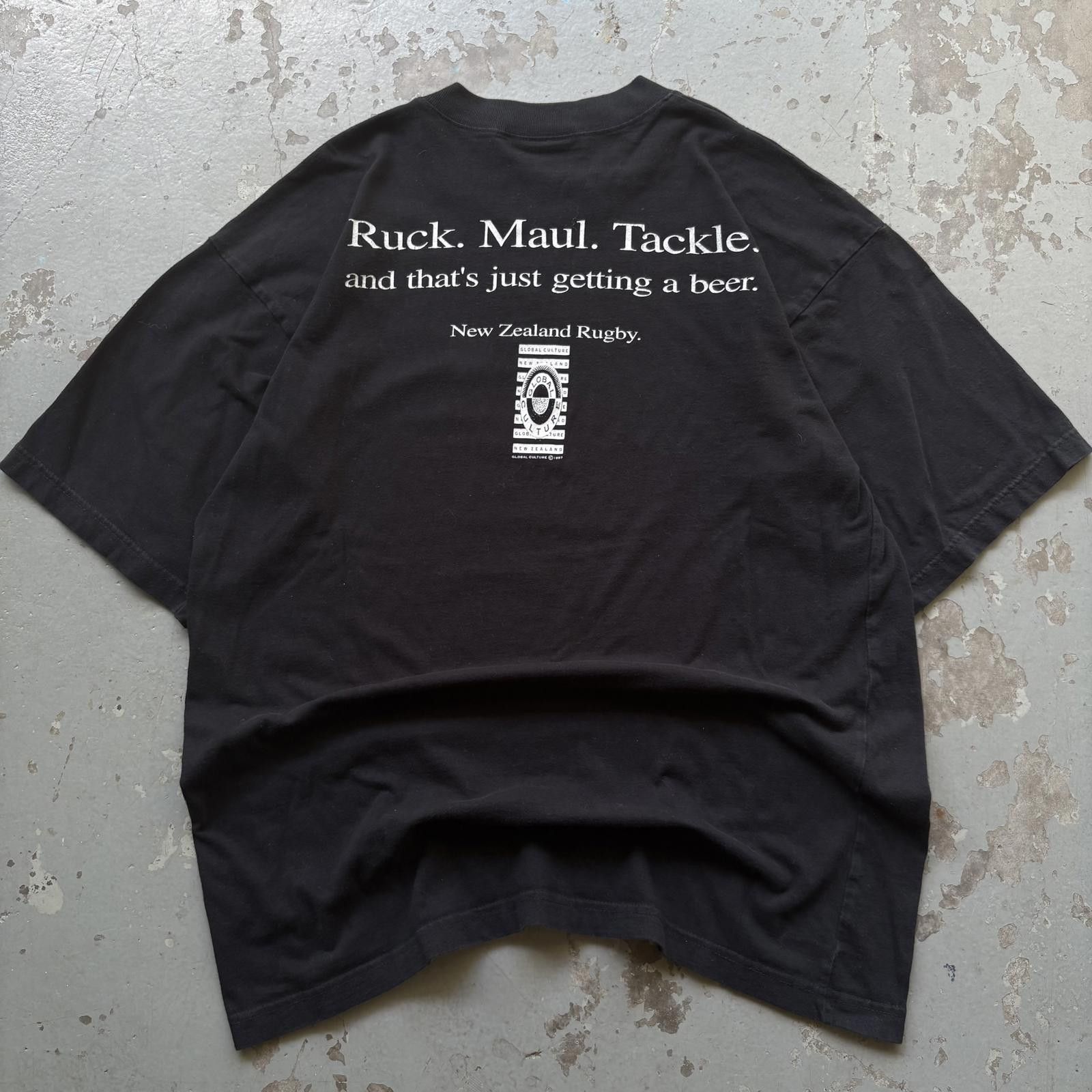 Vintage Vintage 90s Global Culture New Zealand Rugby Beer Joke Shirt Size US XL / EU 56 / 4 - 2 Thumbnail