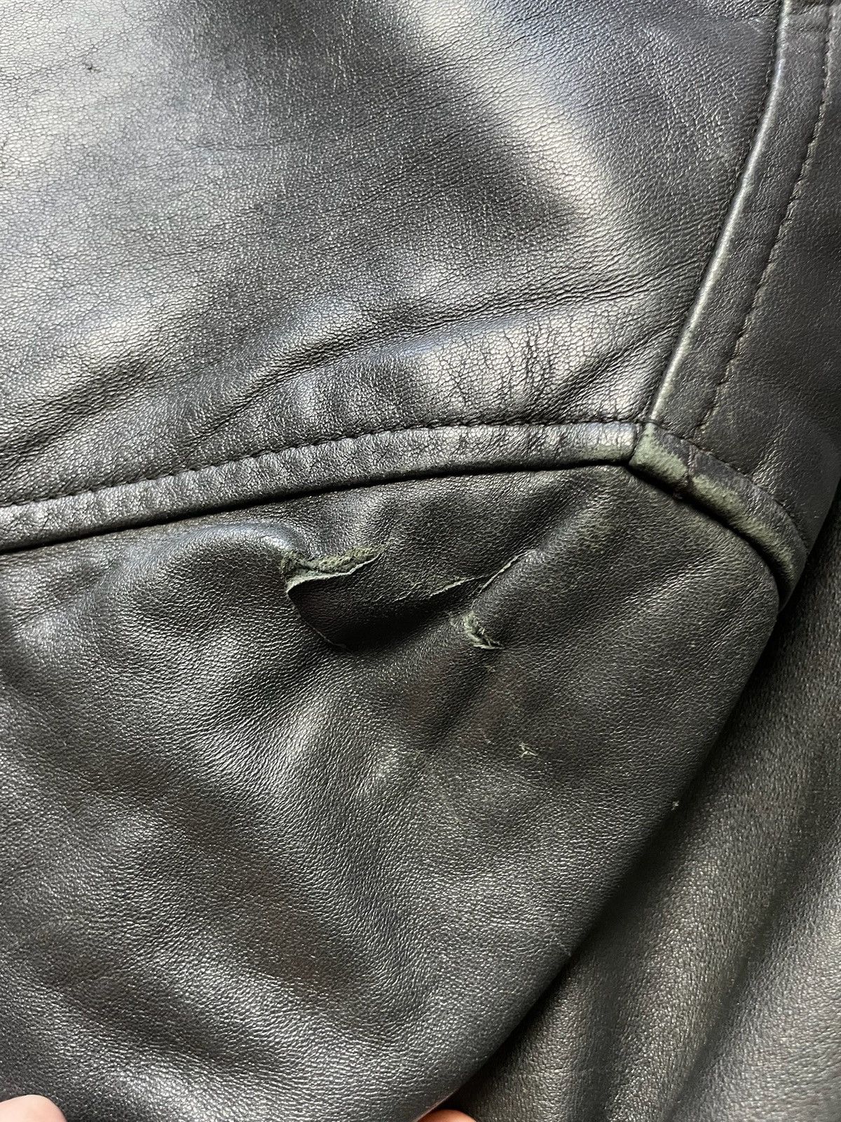 Vintage Vintage Leather jacket parka coat wit belt size M-L Size US L / EU 52-54 / 3 - 12 Thumbnail