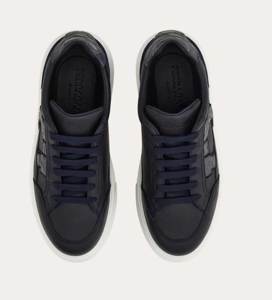 Salvatore Ferragamo Low-top sneaker with Gancini detail Ferragamo Size US 10.5 / EU 43-44 - 4 Thumbnail
