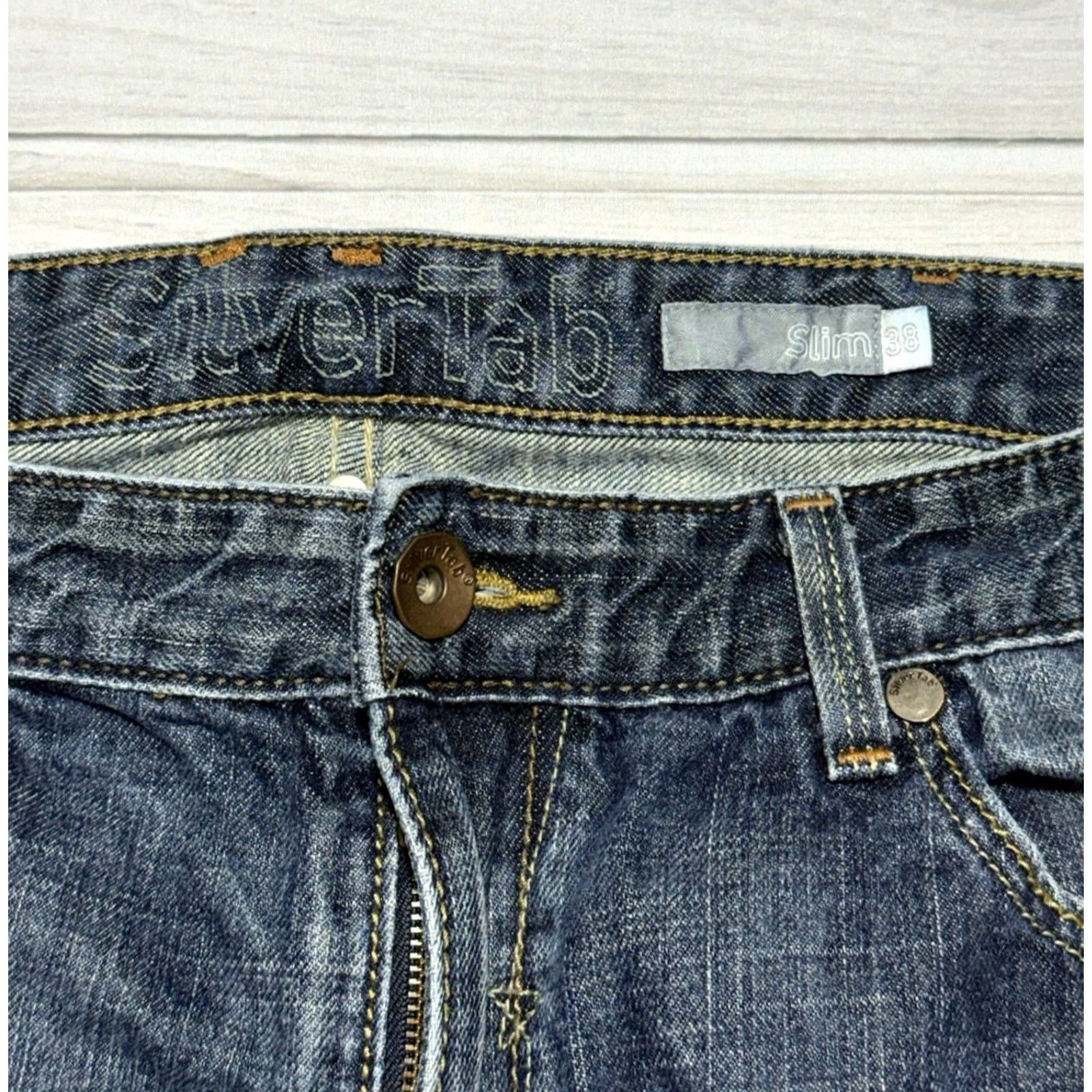 Levi's VINTAGE Levi’s Silvertab Jeans Slim Straight 38x32 Blue 90s Mens Denim 5-Pocket VTG Y2K Size US 38 / EU 54 - 7 Thumbnail