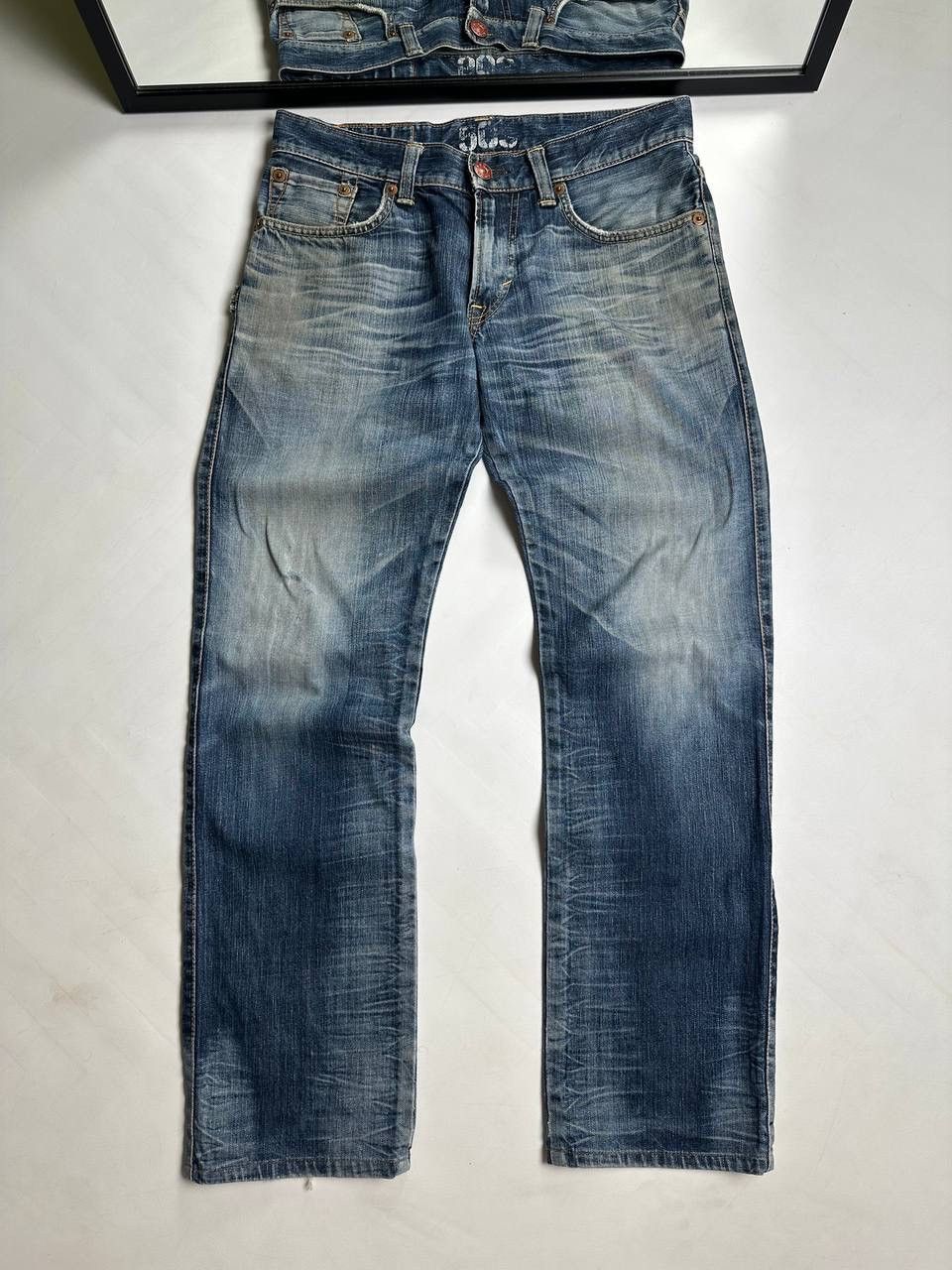If Six Was Nine 2000s Edwin Blue Trip Japan Washed Faded Jeans🔥 Size US 31 - 7 Thumbnail