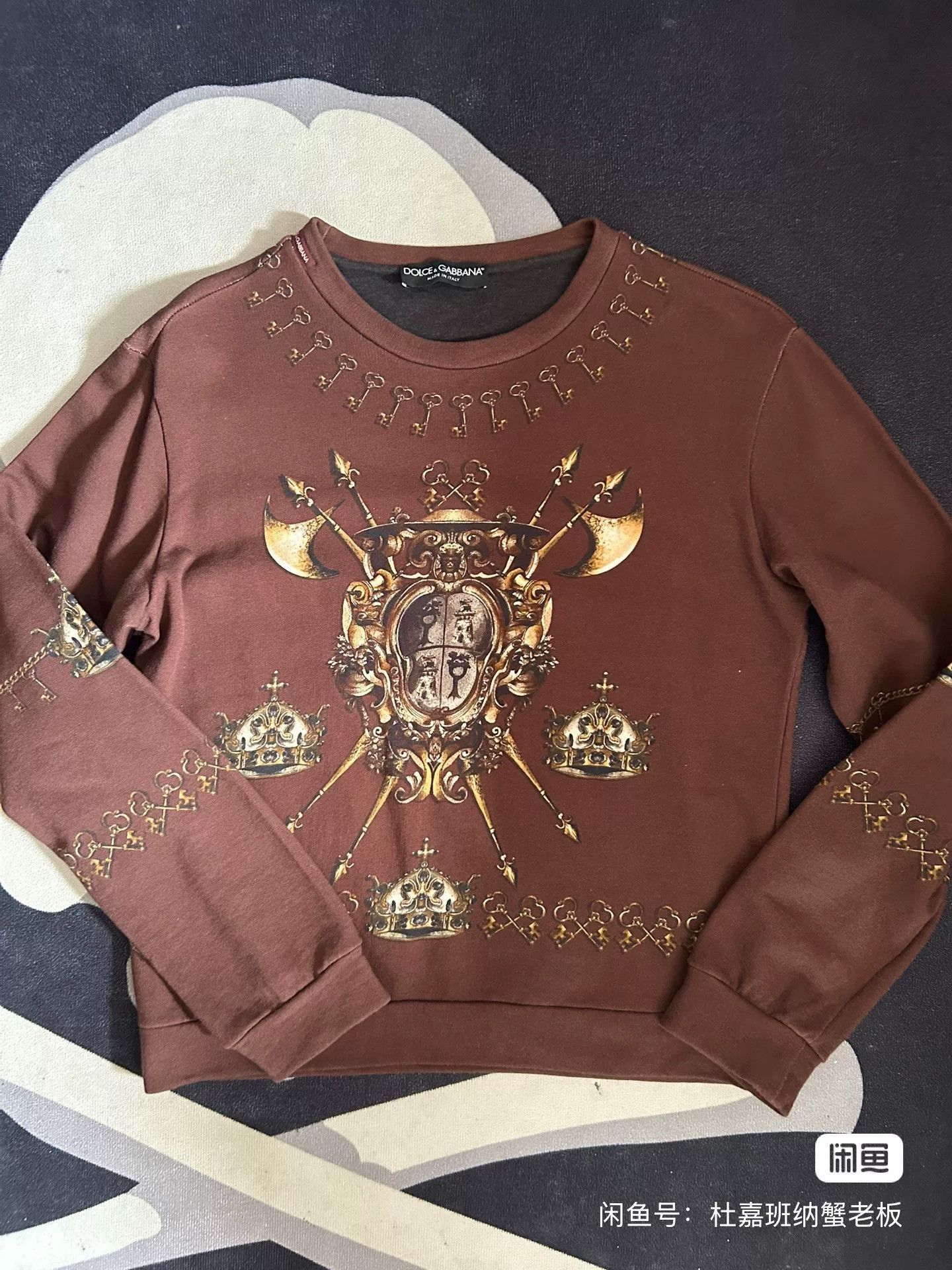 Dolce & Gabbana Dolce & Gabbana Crown Graphic Sweatshirt Size US S / EU 44-46 / 1 - 1 Thumbnail