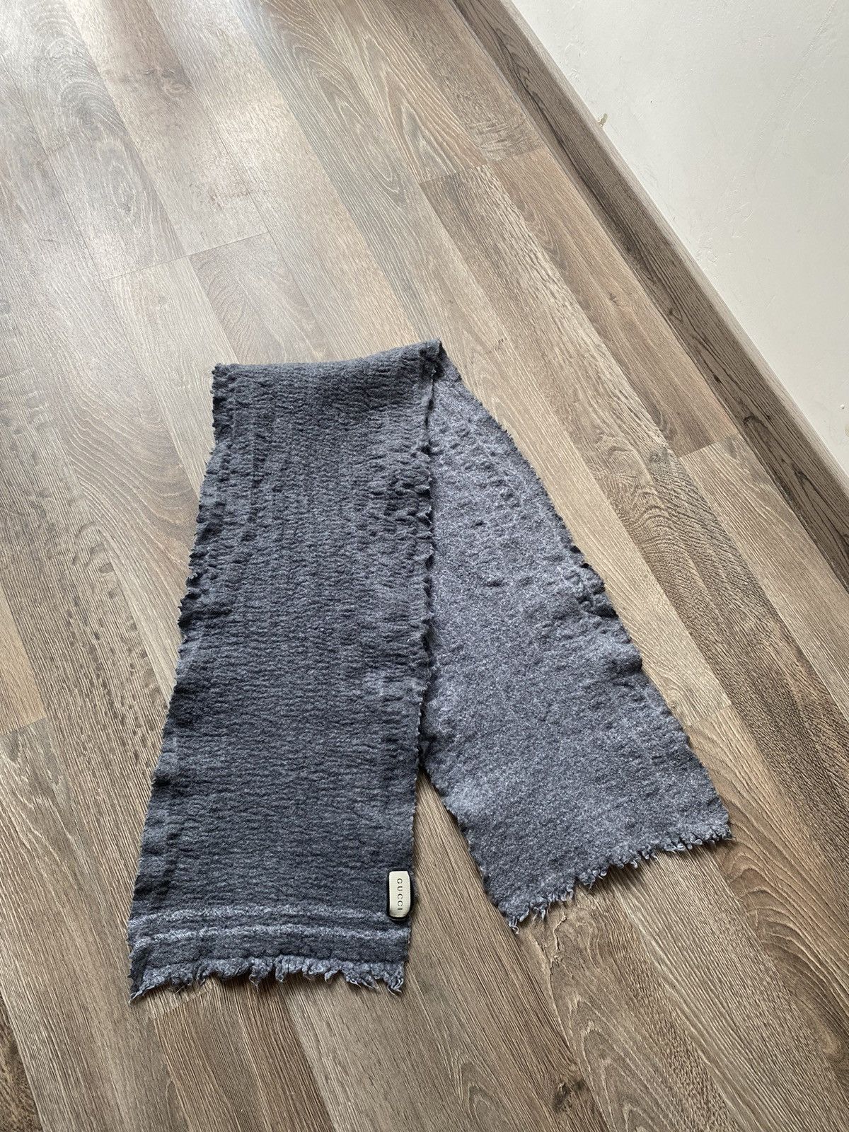 Gucci Gucci Scarf Wool Grey Lana Size ONE SIZE - 2 Thumbnail