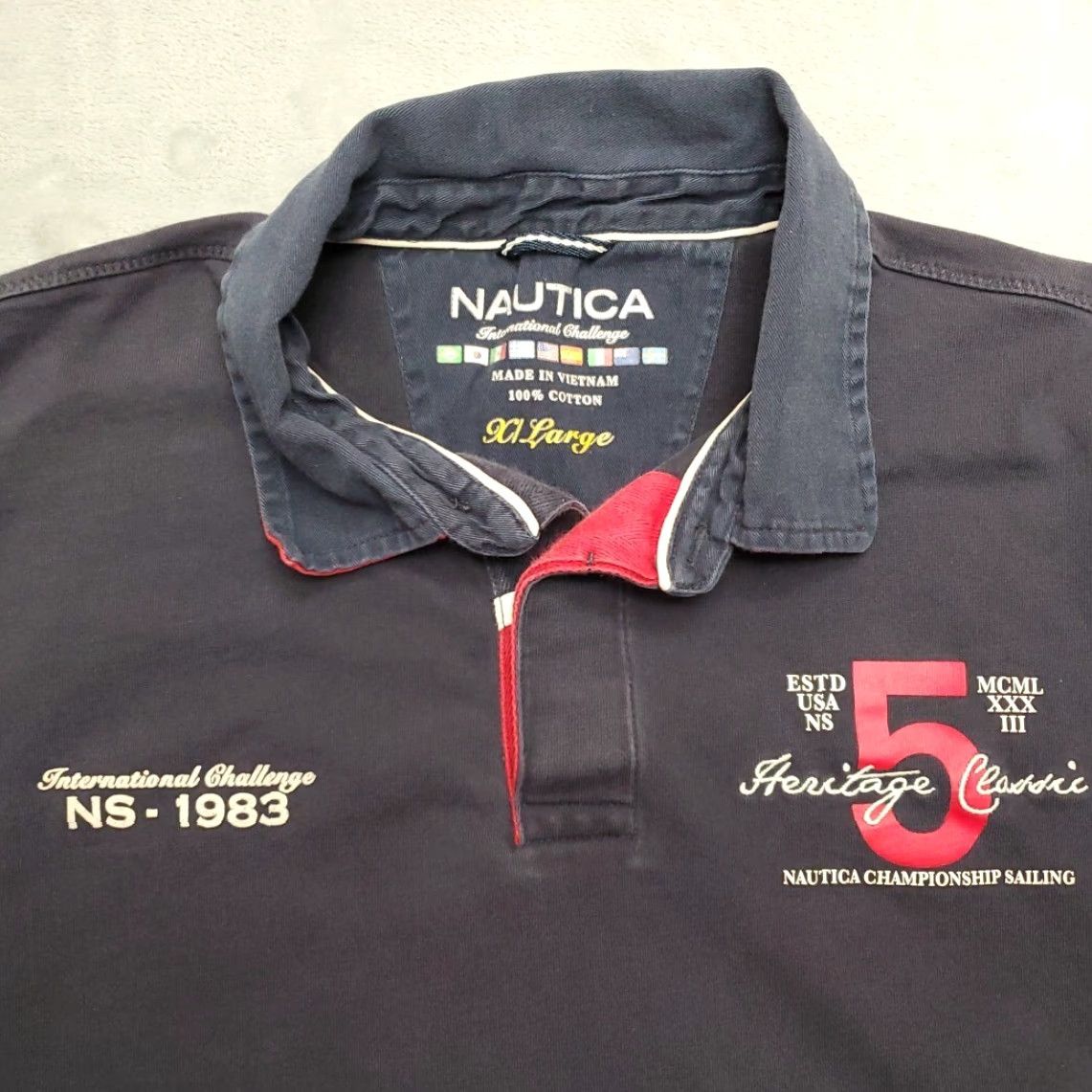 Nautica Nautica Shirt Mens XL Blue Polo International Challenge Heritage Classic Sailing Size US XL / EU 56 / 4 - 4 Thumbnail