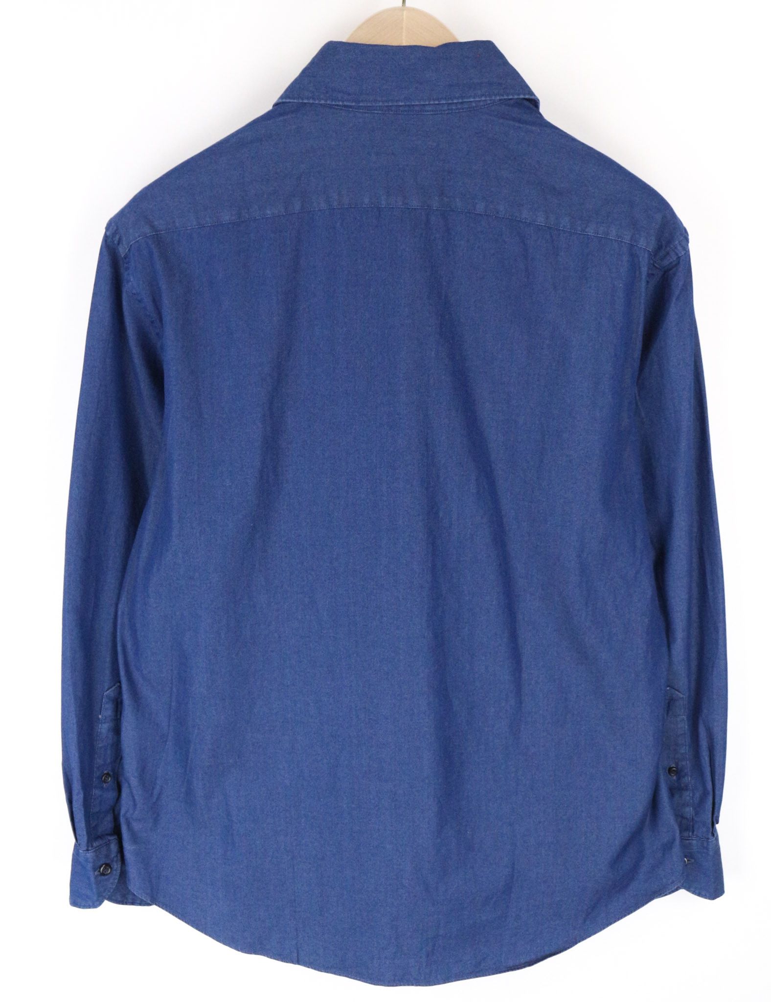 Suitsupply ~S Blue Cotton Polo Denim Look Shirt 72845 Size US S / EU 44-46 / 1 - 2 Thumbnail