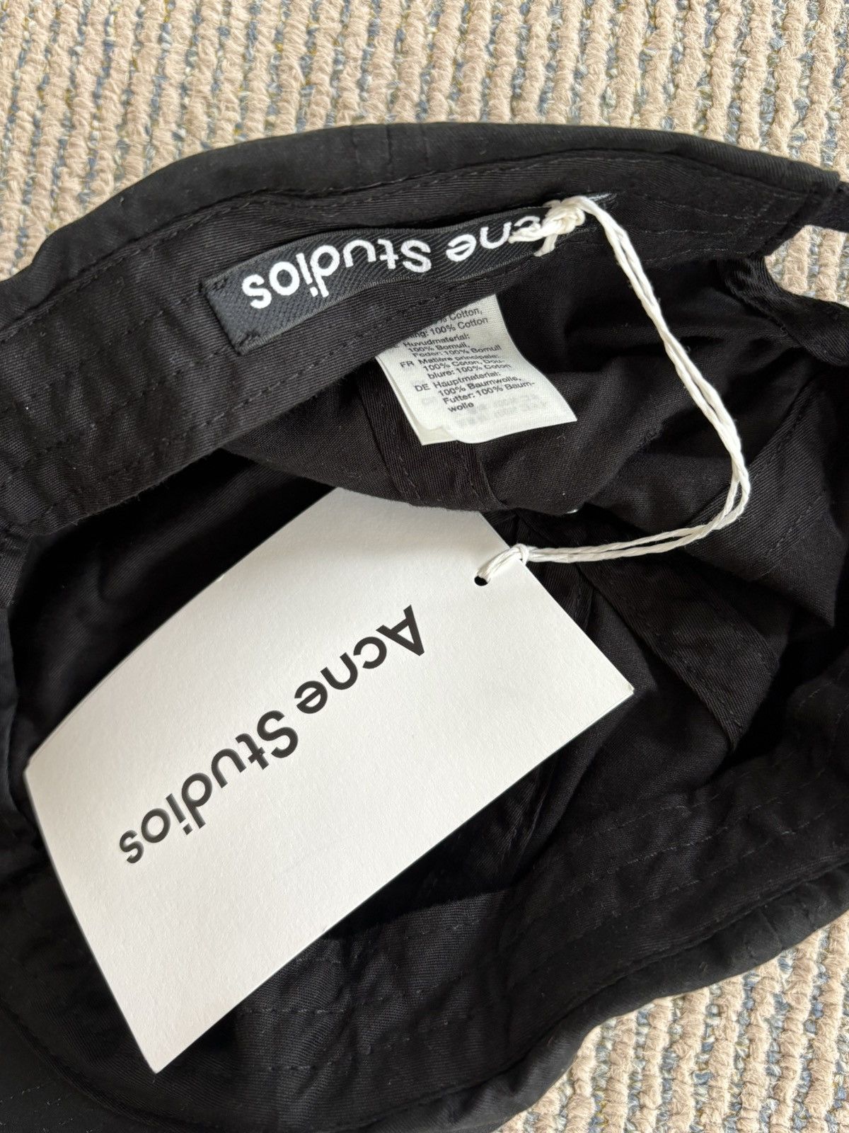Acne Studios Black Face Logo Cap Size ONE SIZE - 2 Thumbnail