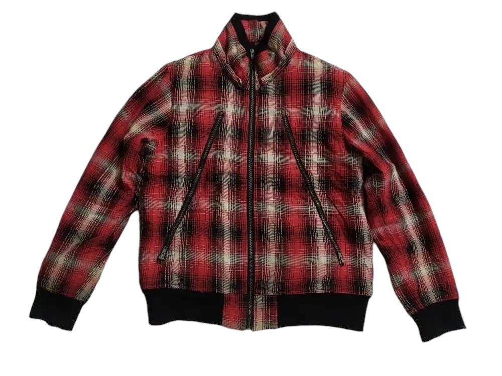 Japanese Brand Slippino Chekered Punk Zipper Style Jacket Size US M / EU 48-50 / 2 - 1 Thumbnail