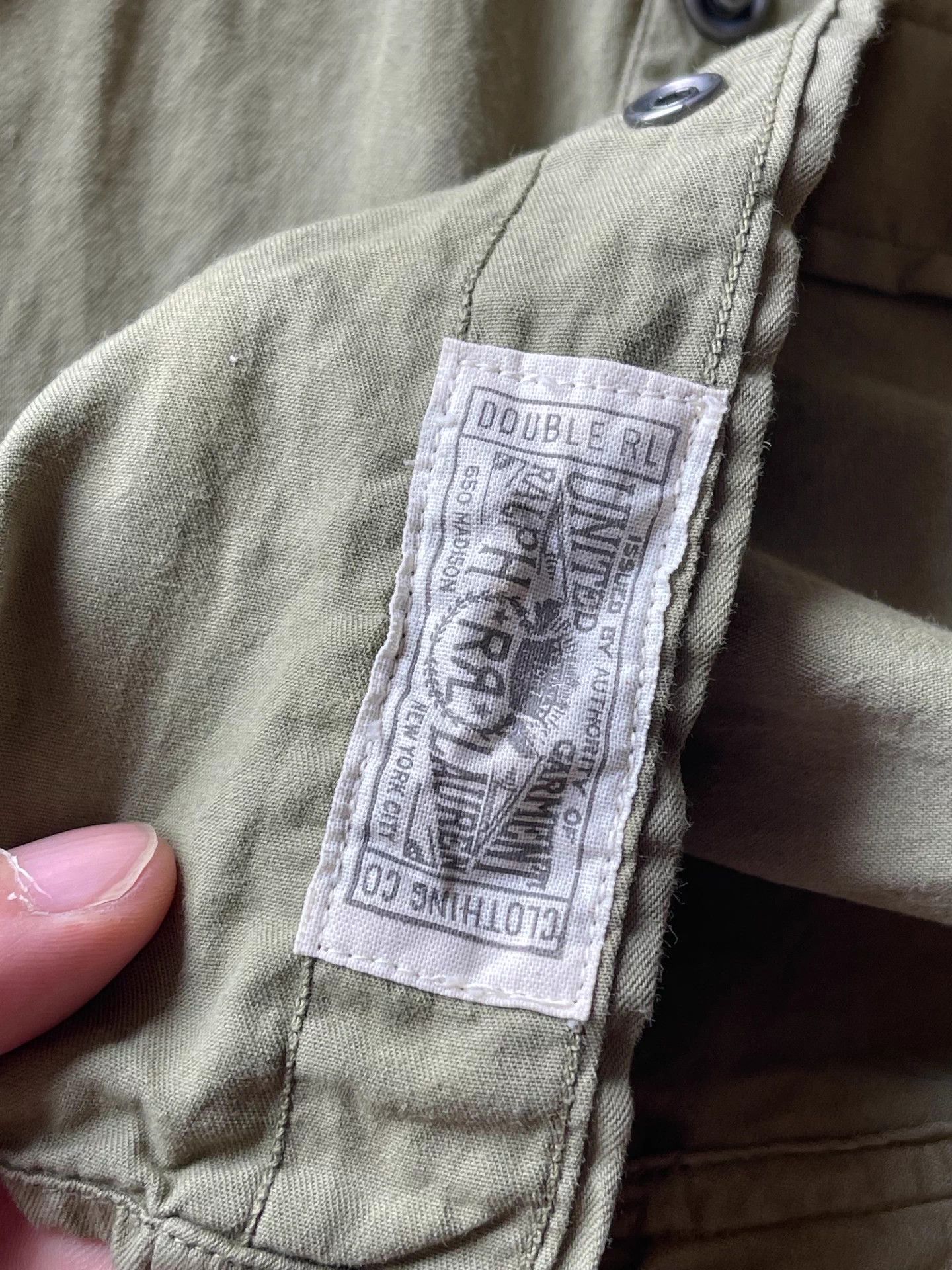 RRL Ralph Lauren RRL Slim Fit Twill Western Shirt Olive S Size US S / EU 44-46 / 1 - 8 Thumbnail