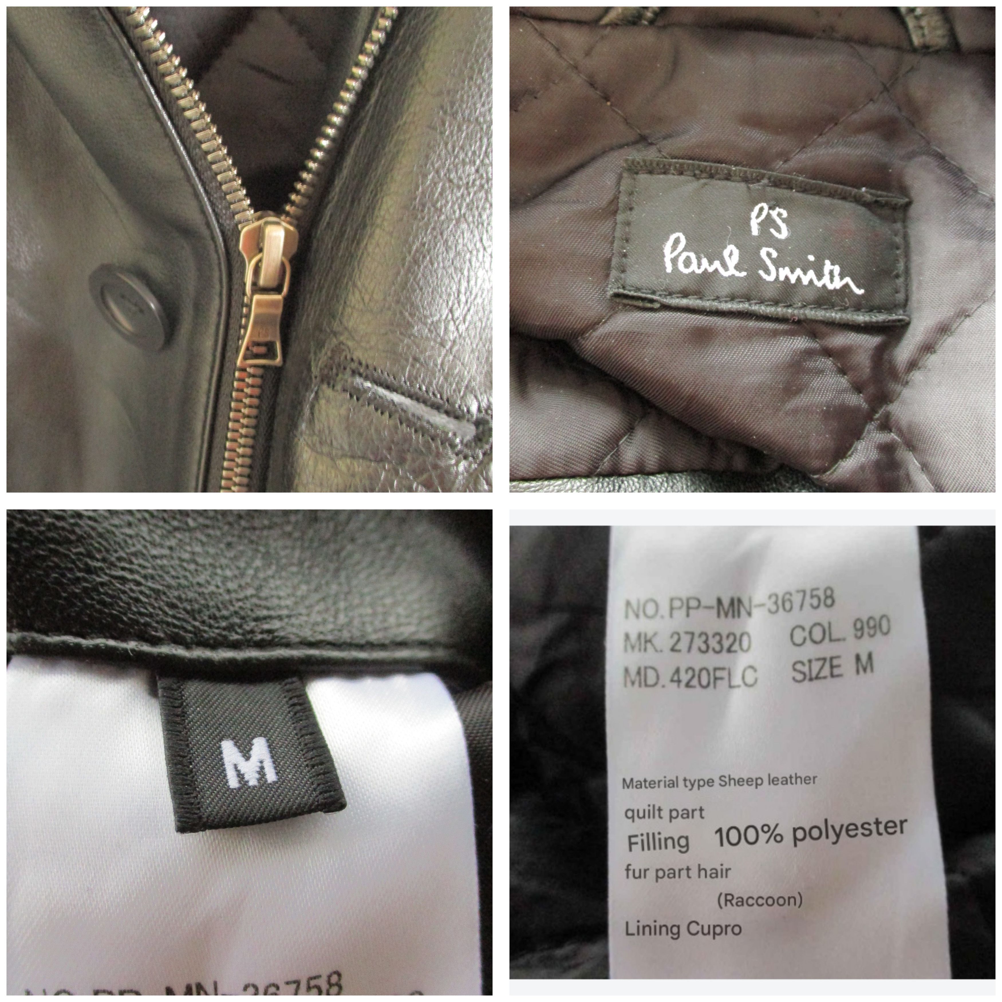 Paul Smith Sheep Leather Raccoon Fur Hoodie Size US M / EU 48-50 / 2 - 11 Thumbnail