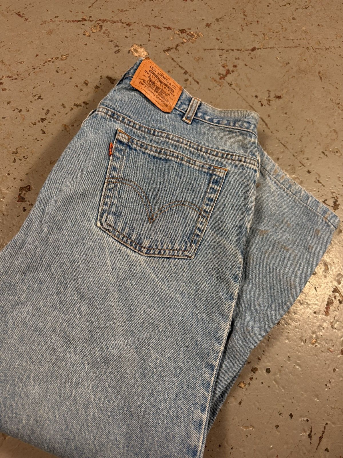 Levi's Vintage Levis Orange Tag Clean Light Wash Denim 70s Size US 32 / EU 48 - 5 Thumbnail