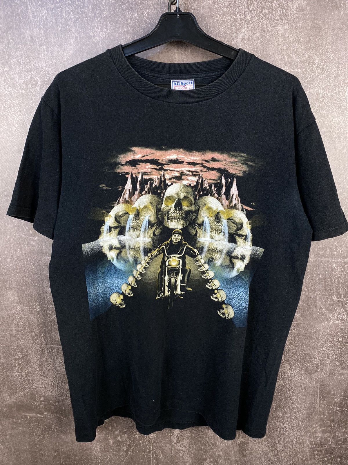 Vintage Vintage Roll-On Harley Style Motorcycle Biker Skulls Size US M / EU 48-50 / 2 - 1 Thumbnail