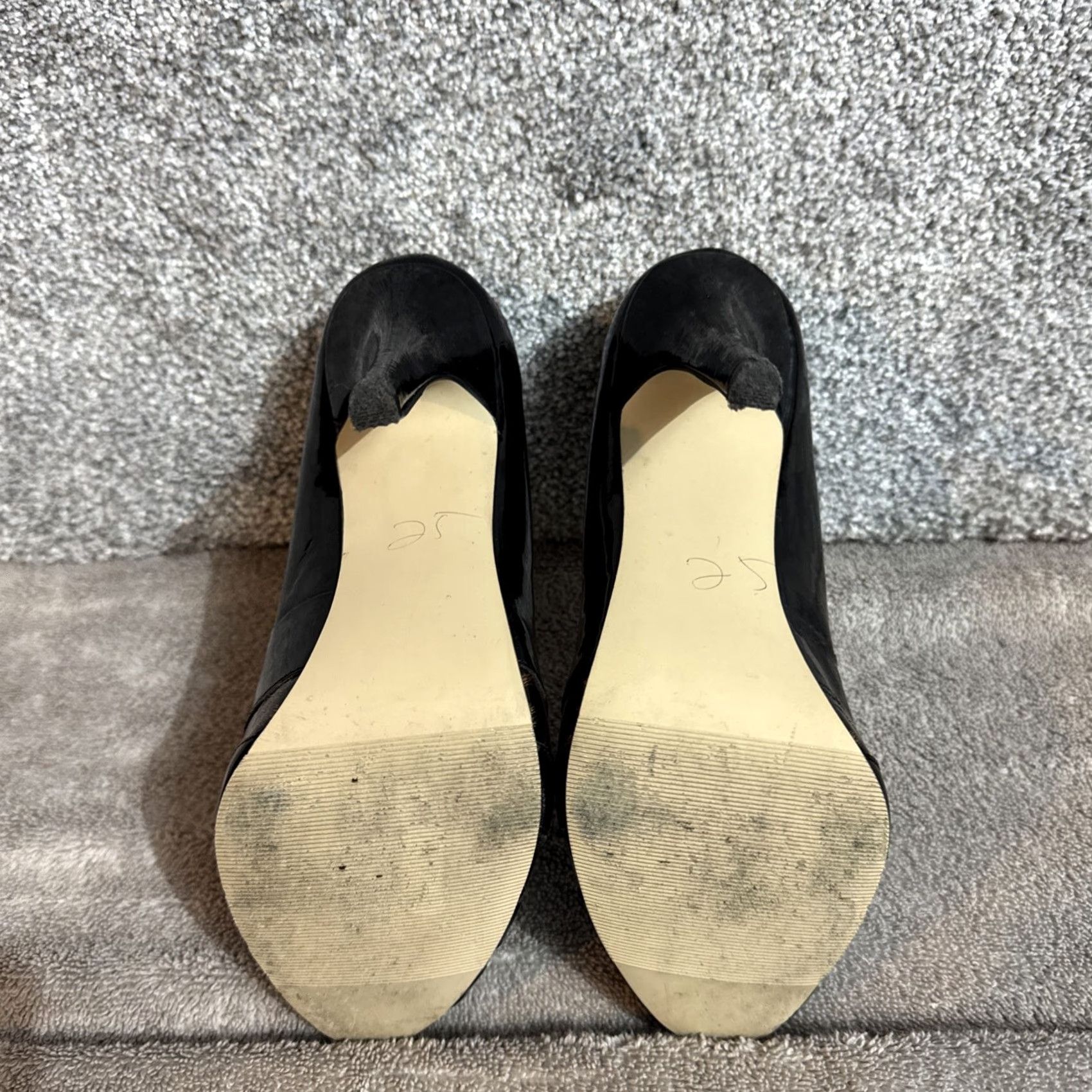 Vintage HIGH Peep Toe Stiletto Womens Size 8 Pump Heel Black Animal Print Party Glam 8 Womens Size US 8 / IT 38 - 6 Thumbnail