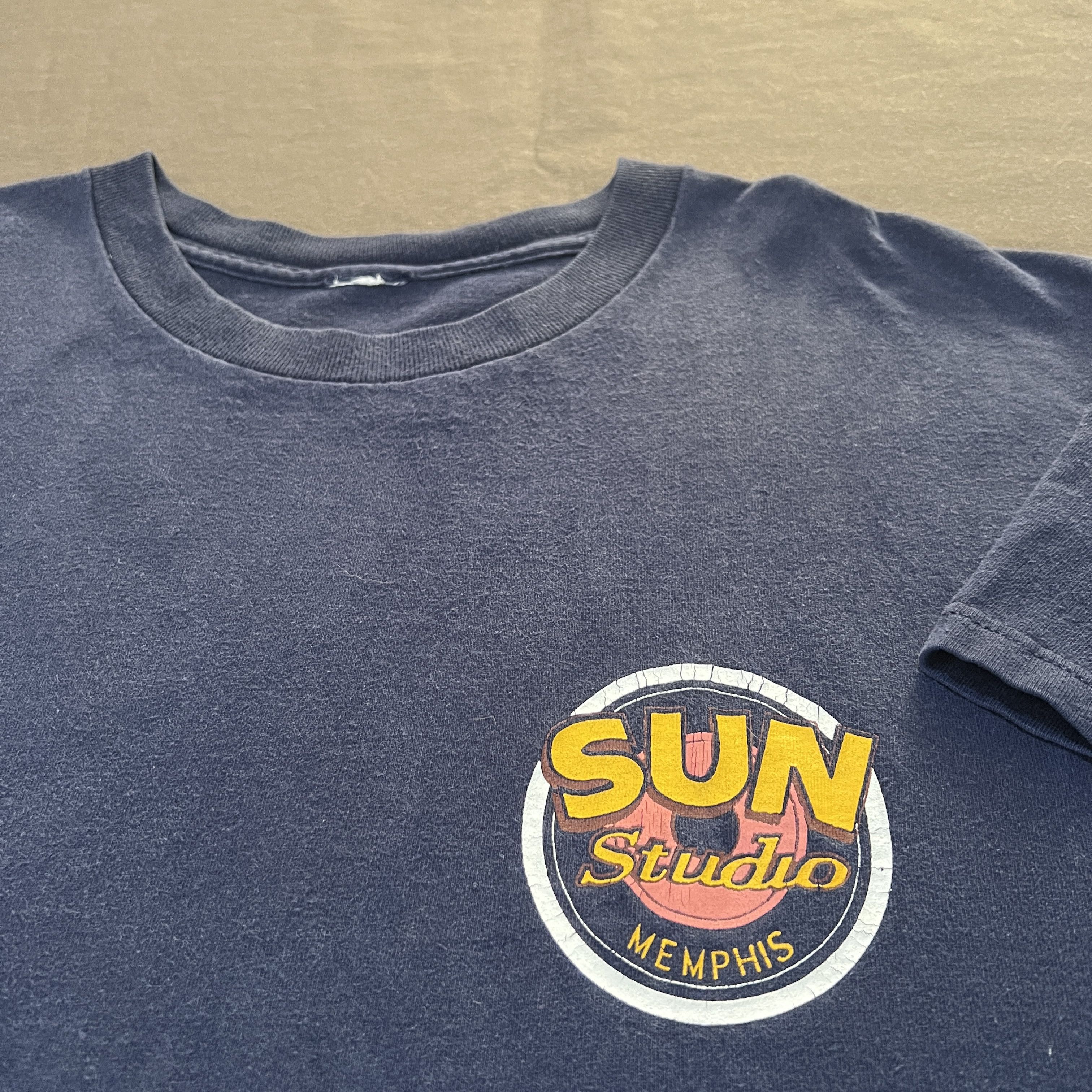 Band Tees × Vintage Vintage Y2K Sun Studio Elvis Cash Rock and roll Tee Faded Size US XL / EU 56 / 4 - 5 Thumbnail