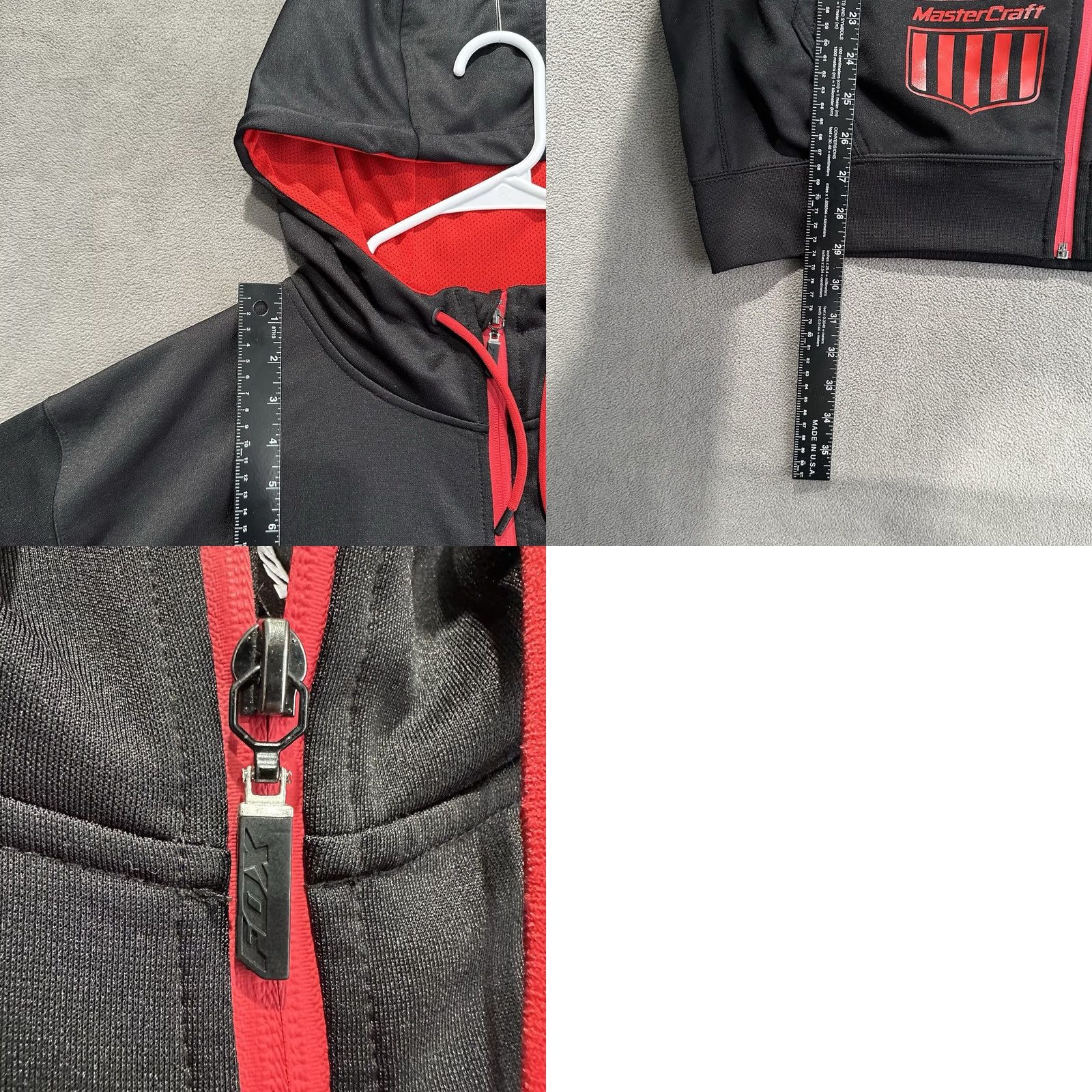 Fox Racing Fox Racing Hoodie XL Black Red Full Zip Mastercraft Hooded Outdoor EUC Mens Size US XL / EU 56 / 4 - 10 Thumbnail