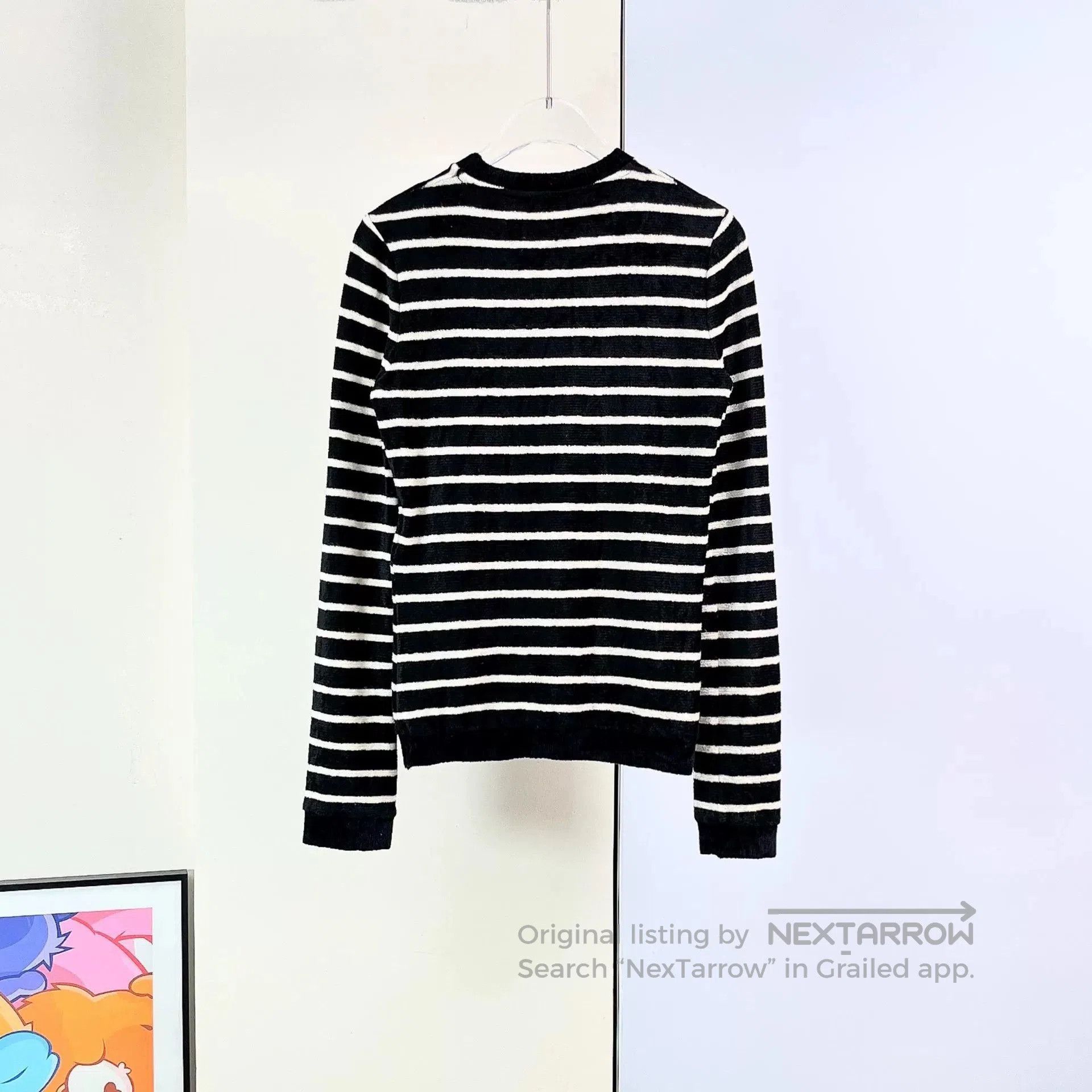 Saint Laurent Paris Saint Laurent Striped Knit Long-Sleeve Top. Size S / US 4 / IT 40 - 2 Thumbnail
