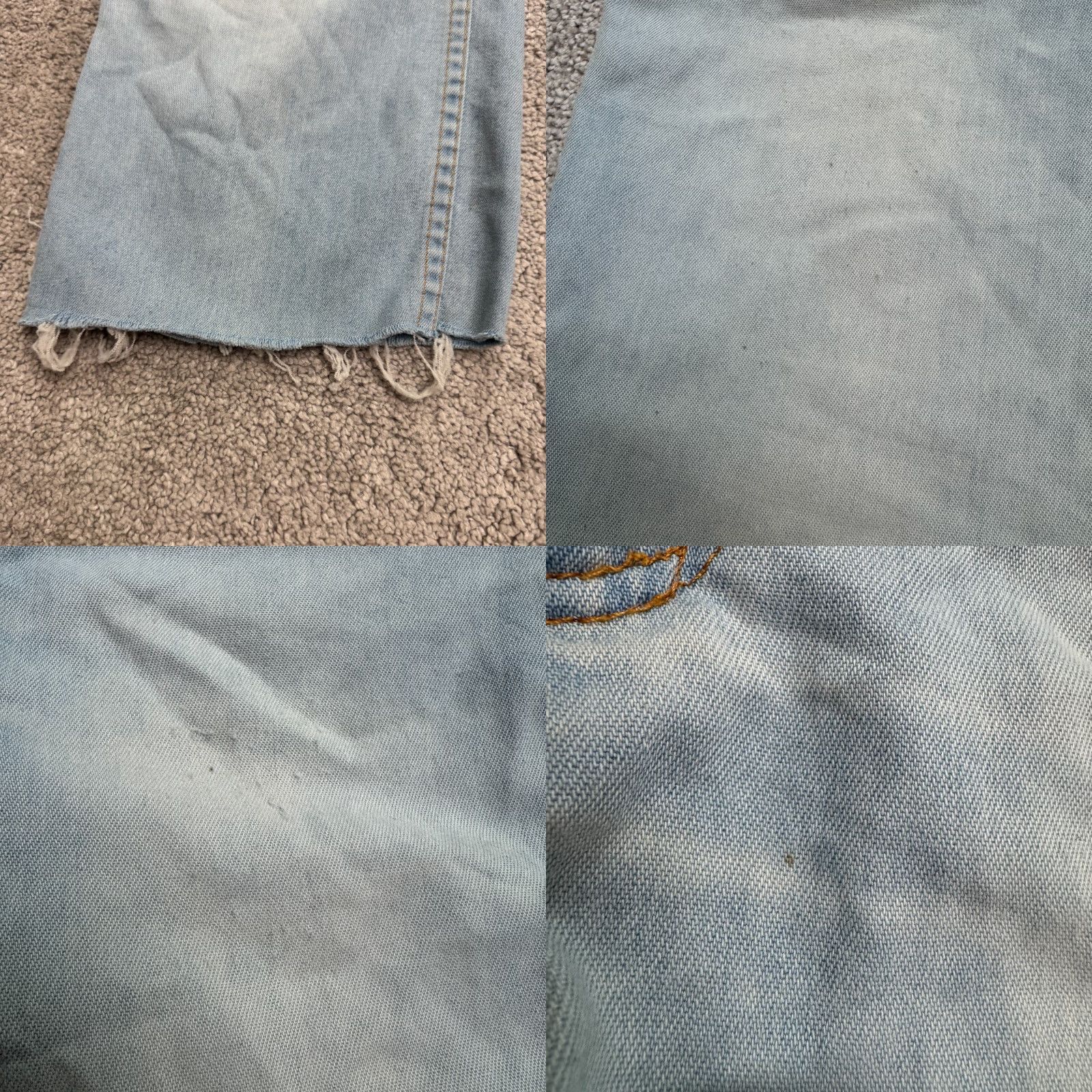 Levi's VINTAGE Levi's Y2K Crop Denim Jeans Mens 34x30 Light Wash Straight Leg Blue Grunge Retro Classic Size US 34 / EU 50 - 8 Thumbnail