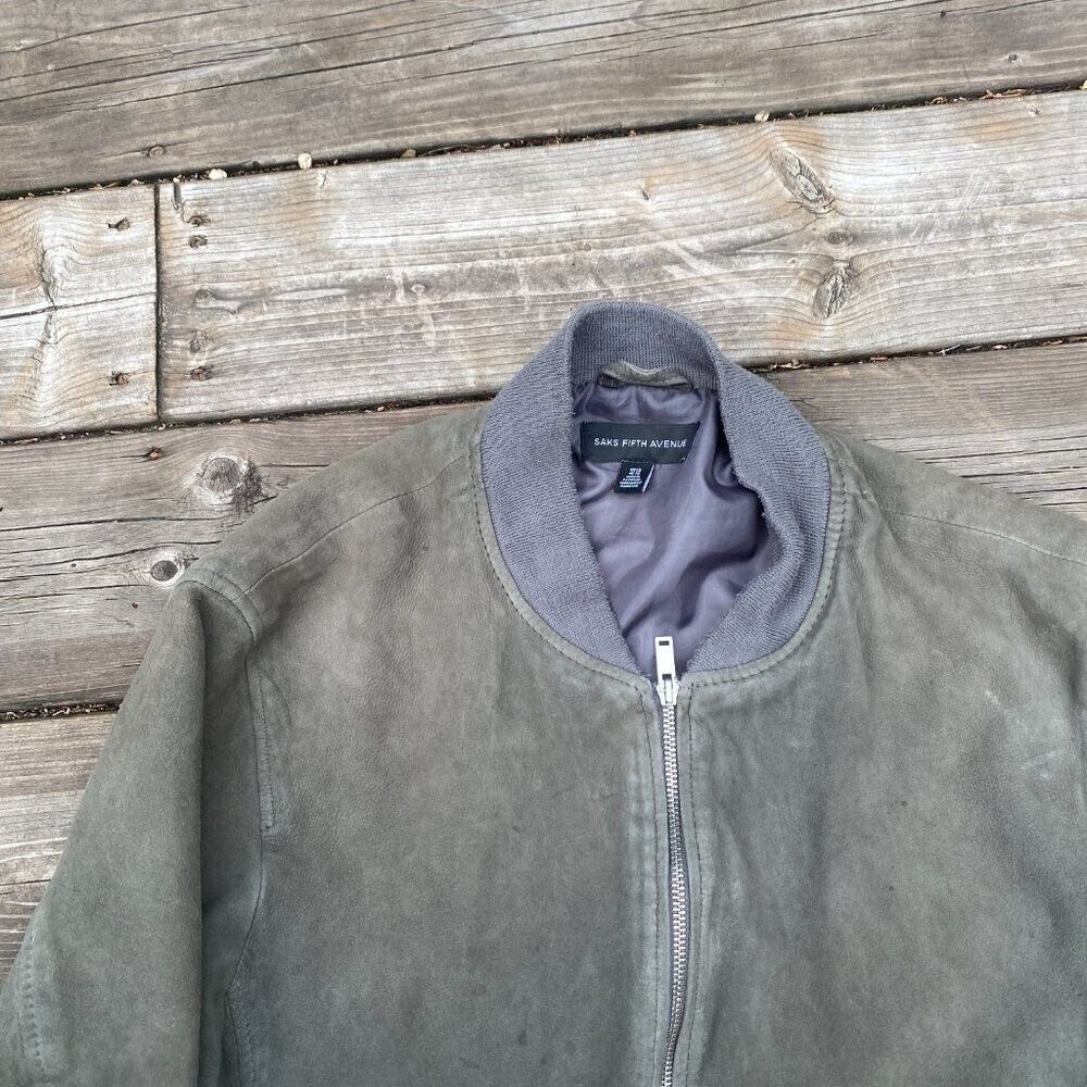 Saks Fifth Avenue Vintage Saks Fifth Avenue Goat Skin Leather Bomber Jacket X Size US XL / EU 56 / 4 - 6 Thumbnail