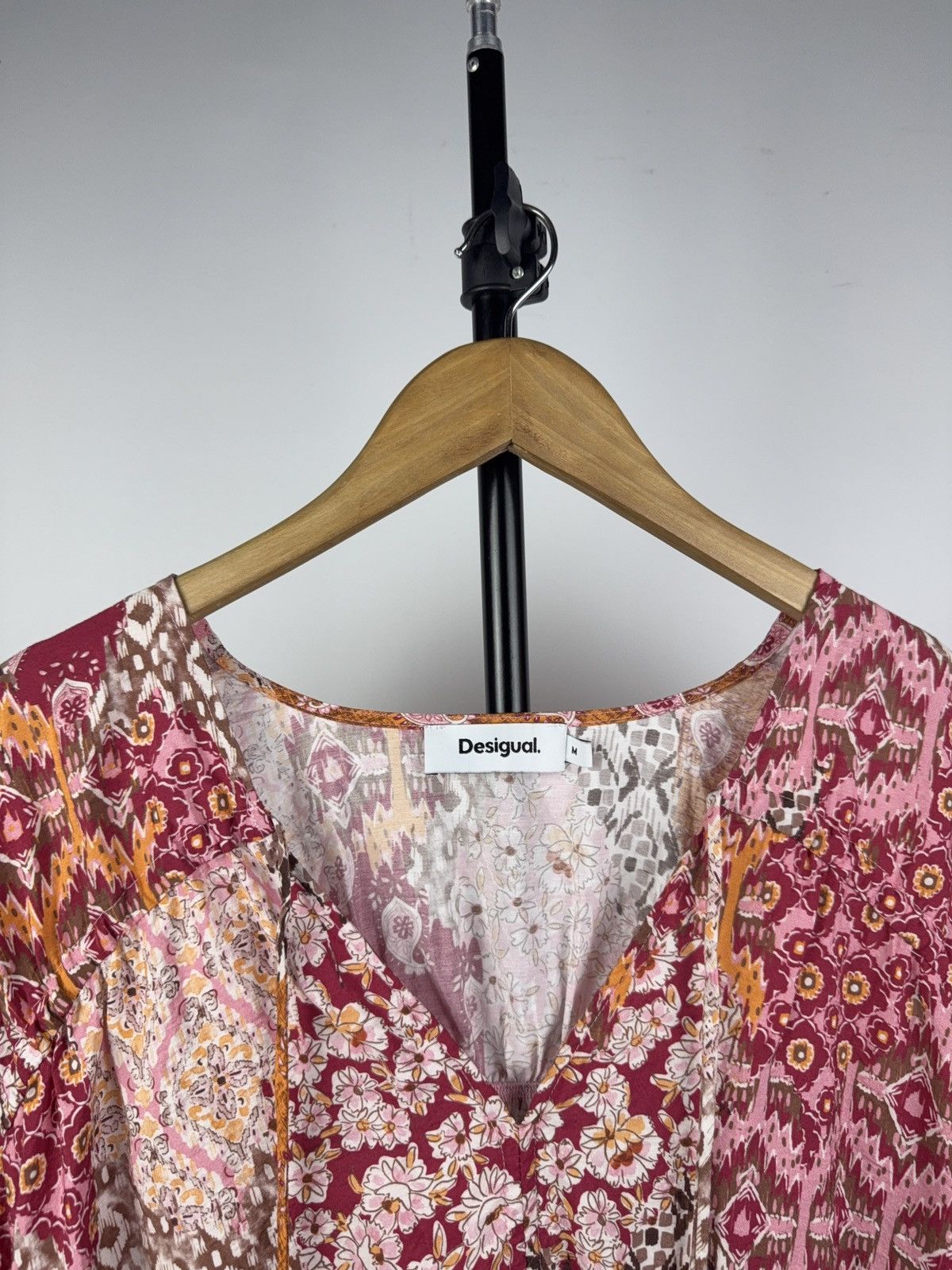 Desigual Y2K Retro Desigual Boho Patchwork Floral Dress Multicolor M Size M / US 6-8 / IT 42-44 - 2 Thumbnail