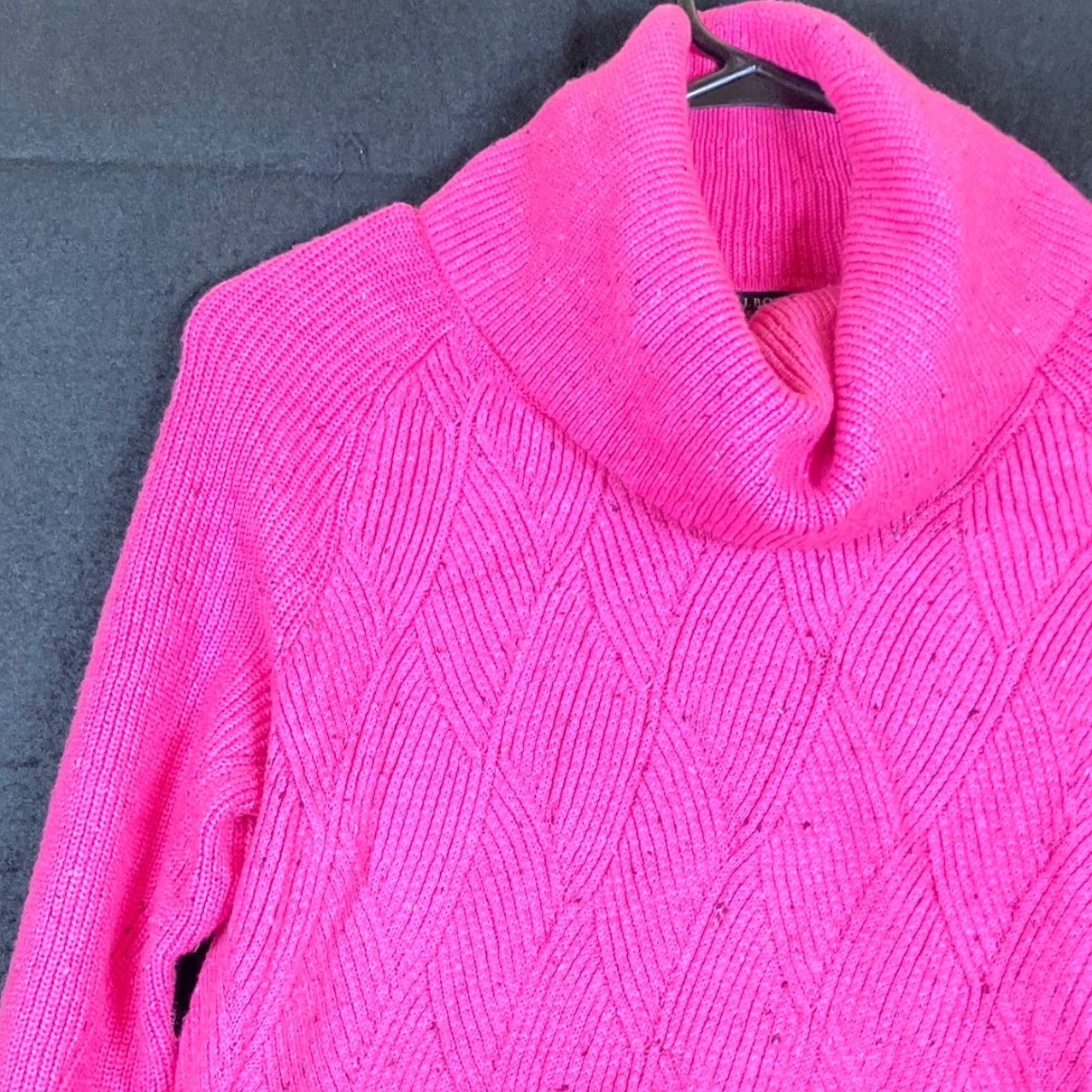 Talbots Talbots Womens Sweater Pink Turtleneck Petite Chunky Knit Cotton Blend PS Knits Pullover Kadence? Size S / US 4 / IT 40 - 4 Thumbnail