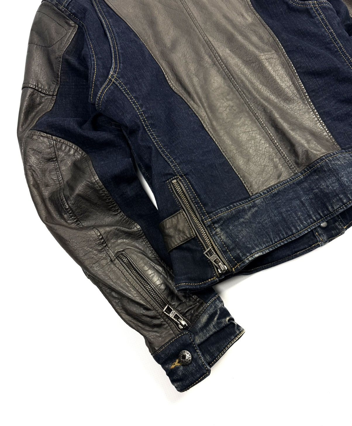Harley Davidson Harley Davidson Vintage Buffalo Leather Denim Biker Jacket Size M / US 6-8 / IT 42-44 - 16 Thumbnail