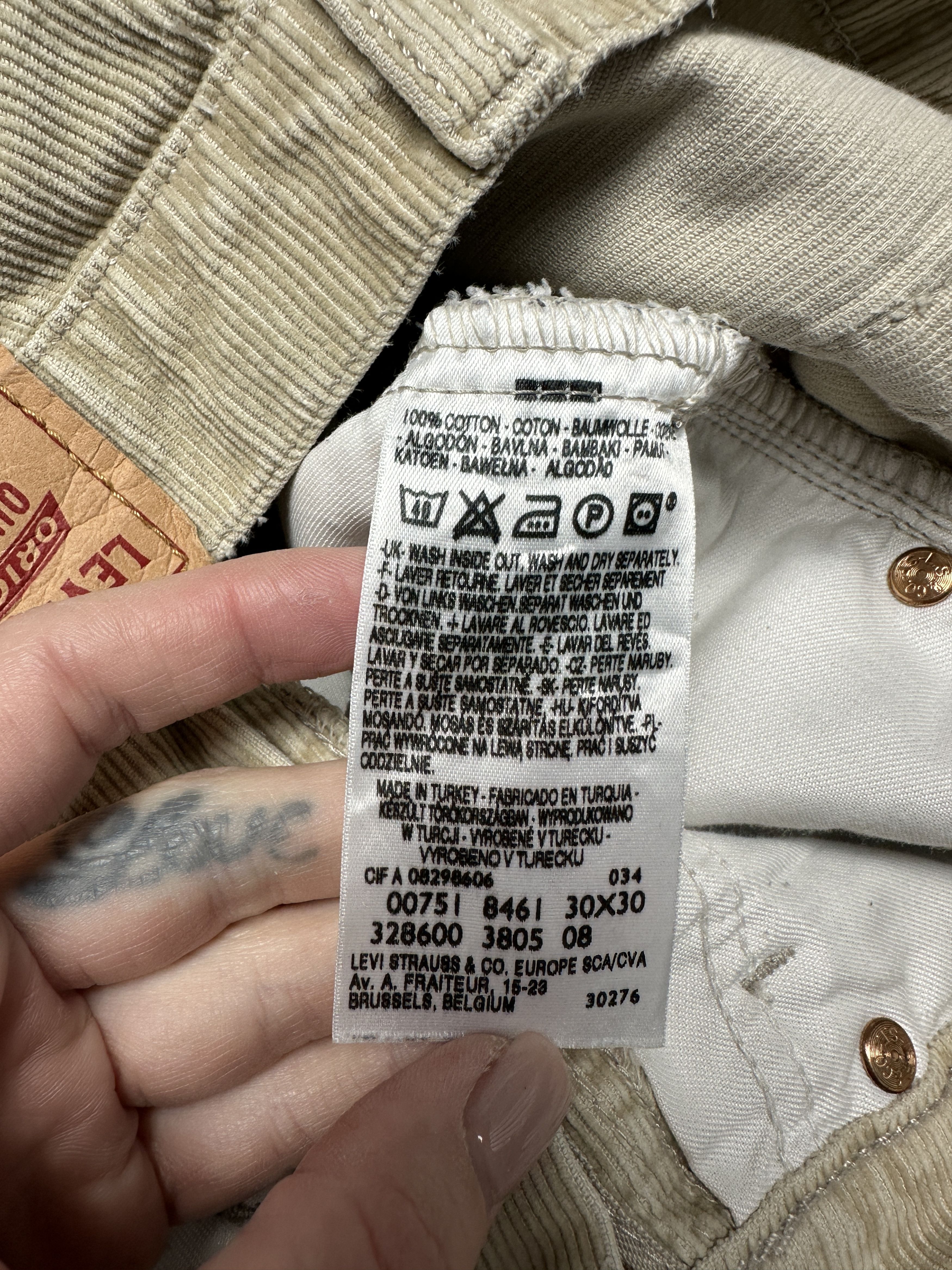 Levi's × Levi's Vintage Clothing Levi's 751 Vintage Mens Corduroy Denim Pants Jeans Size US 30 / EU 46 - 9 Thumbnail