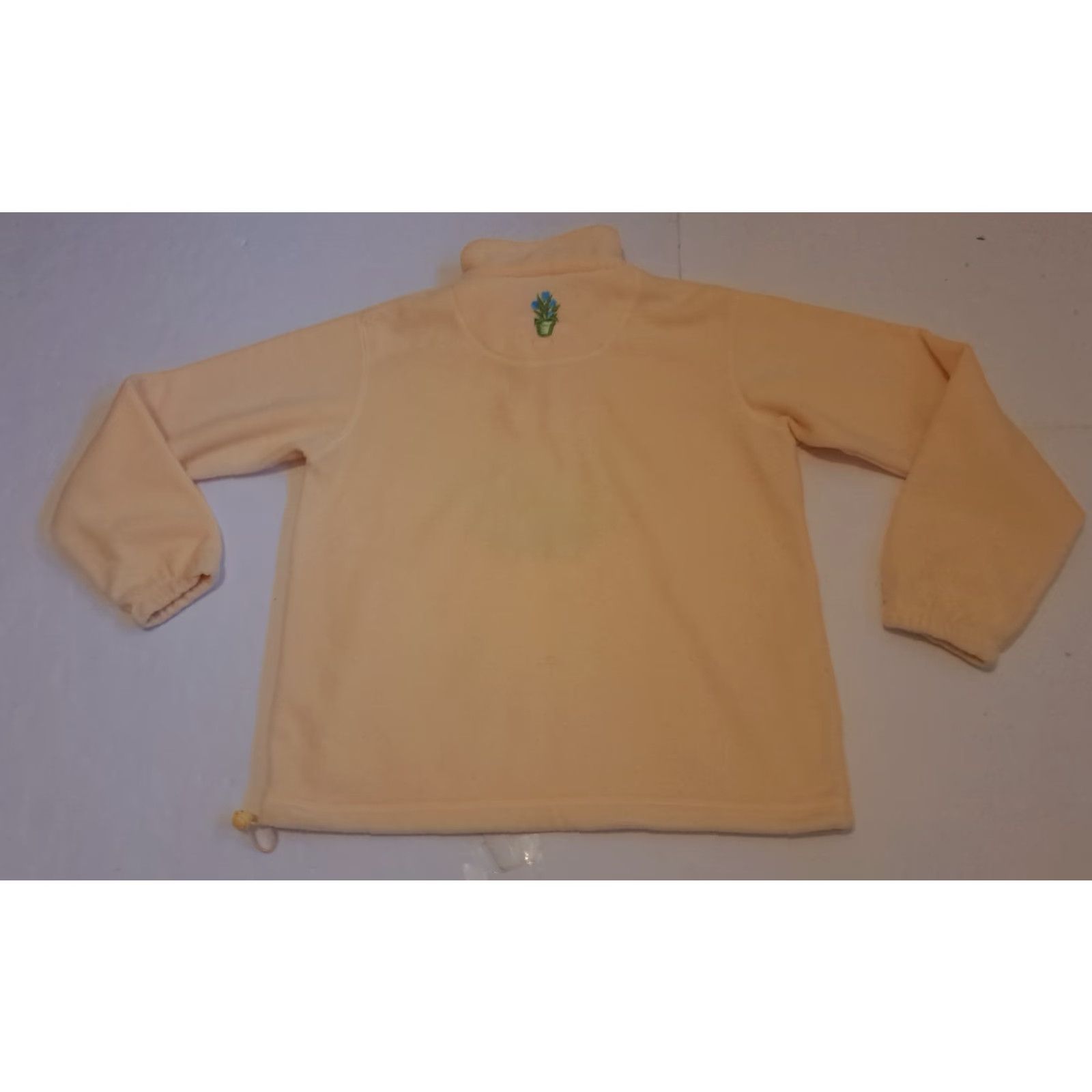 Northern Reflections VINTAGE Northern Reflections Flower Fleece 1/4 Zip Pullover Women's Medium Spring Yellow 24in Pit to Pit 24in Long Activewear Size M / US 6-8 / IT 42-44 - 5 Thumbnail