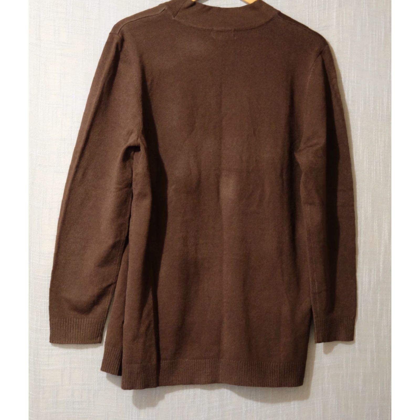 JM Collection Nwot! JM Collection Brown Open Front Cardigan Women’s L #H78-2 Size L / US 10 / IT 46 - 5 Thumbnail