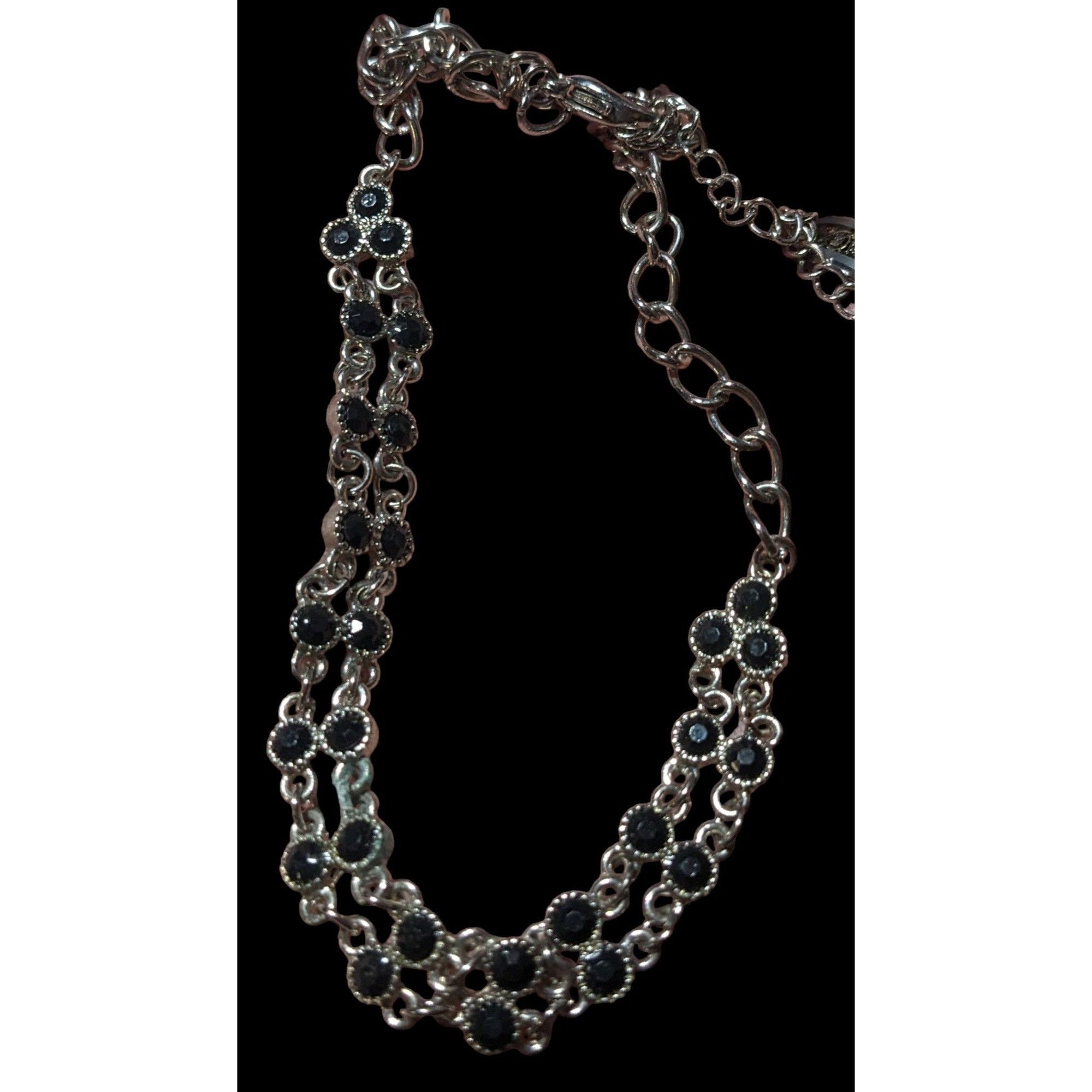 Other Minimalist Gothic Gemmed Chain Choker Necklace Size ONE SIZE - 3 Thumbnail