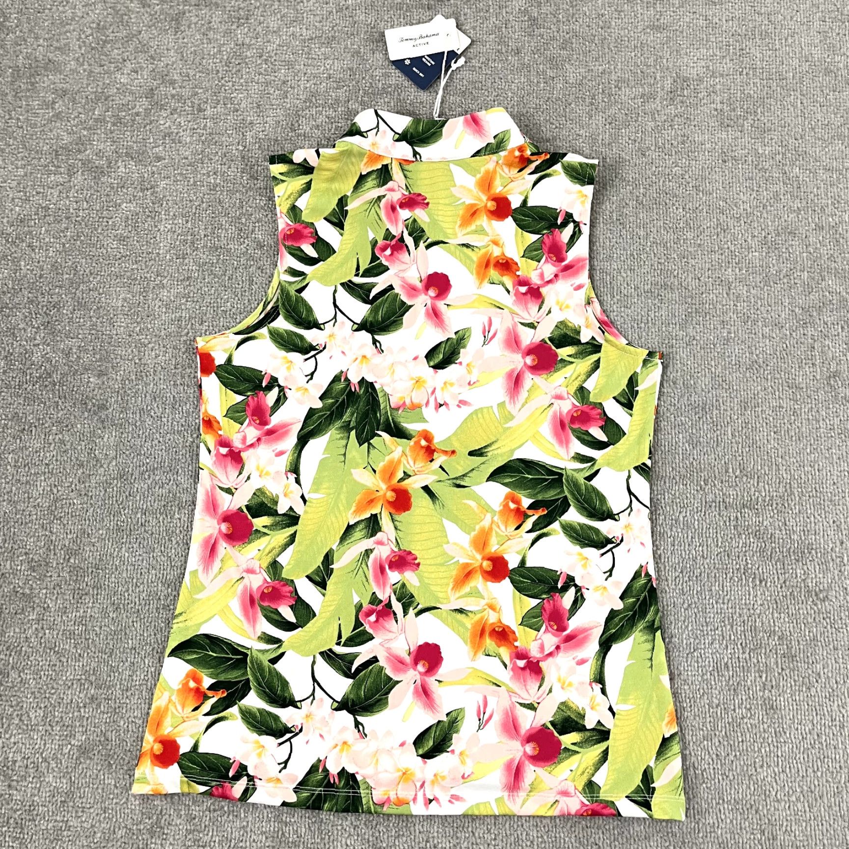 Tommy Bahama TOMMY BAHAMA Pullover Womens Small White Floral Hawaiian Quarter Zip Active Golf Jacket Shirt Size S / US 4 / IT 40 - 7 Thumbnail