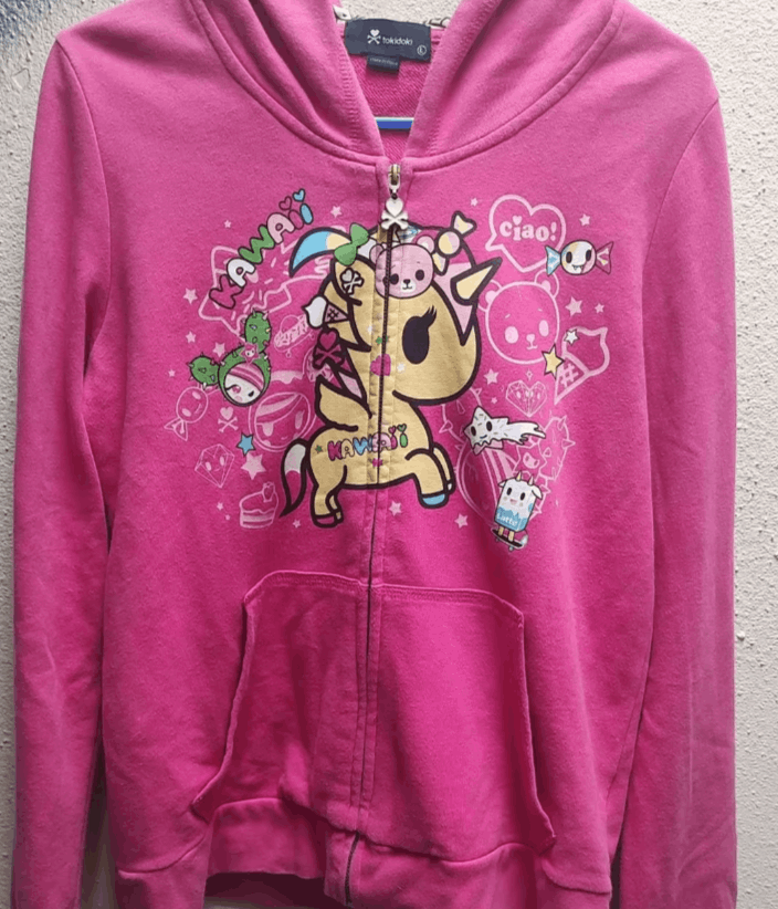 Japanese Brand Y2k Pink Anime Pattern Printed Hoodie Size US XL / EU 56 / 4 - 7 Thumbnail