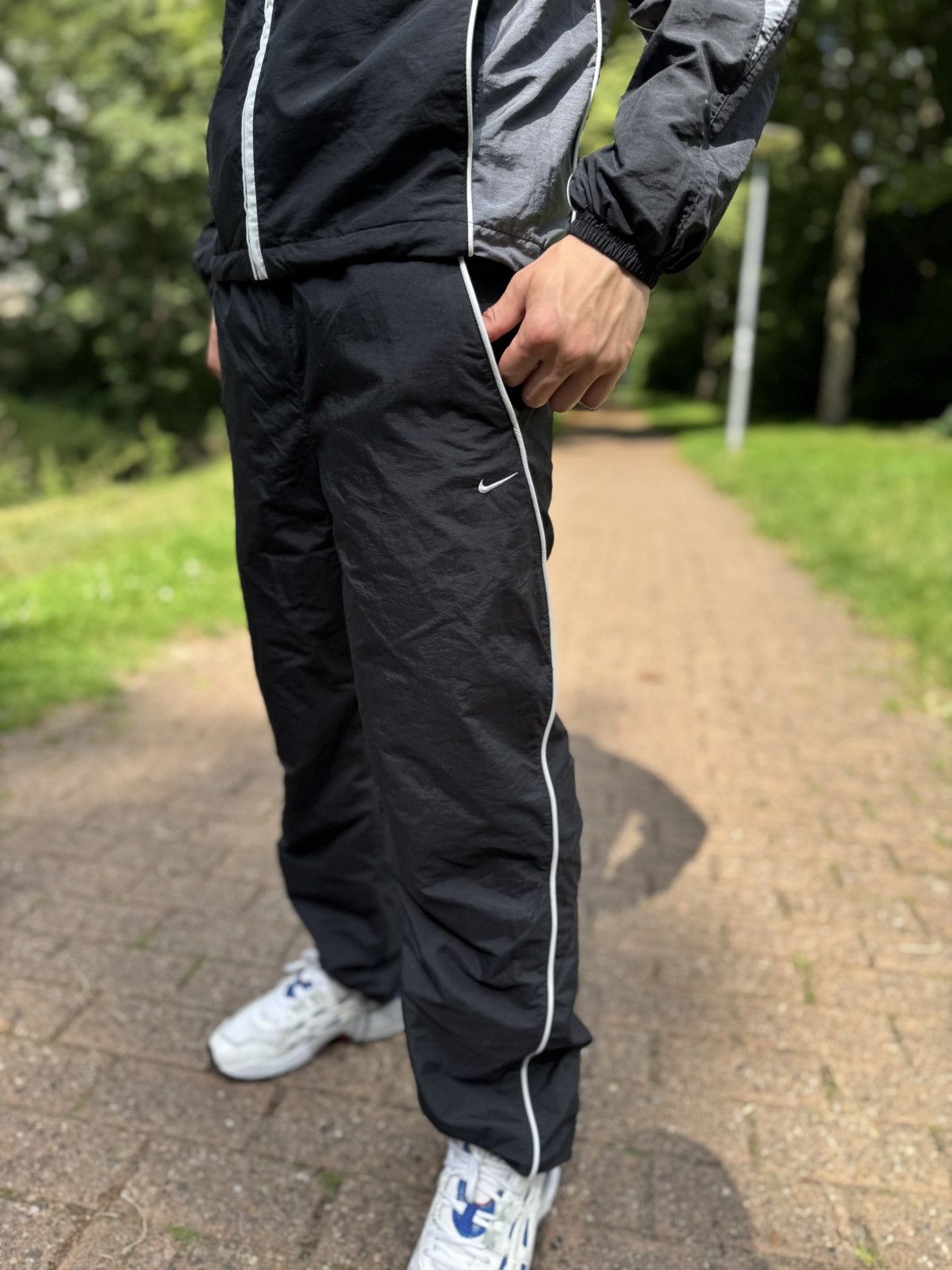 Nike Nike Tracksuit Swoosh Y2K Black Street Style Size US S / EU 44-46 / 1 - 7 Thumbnail
