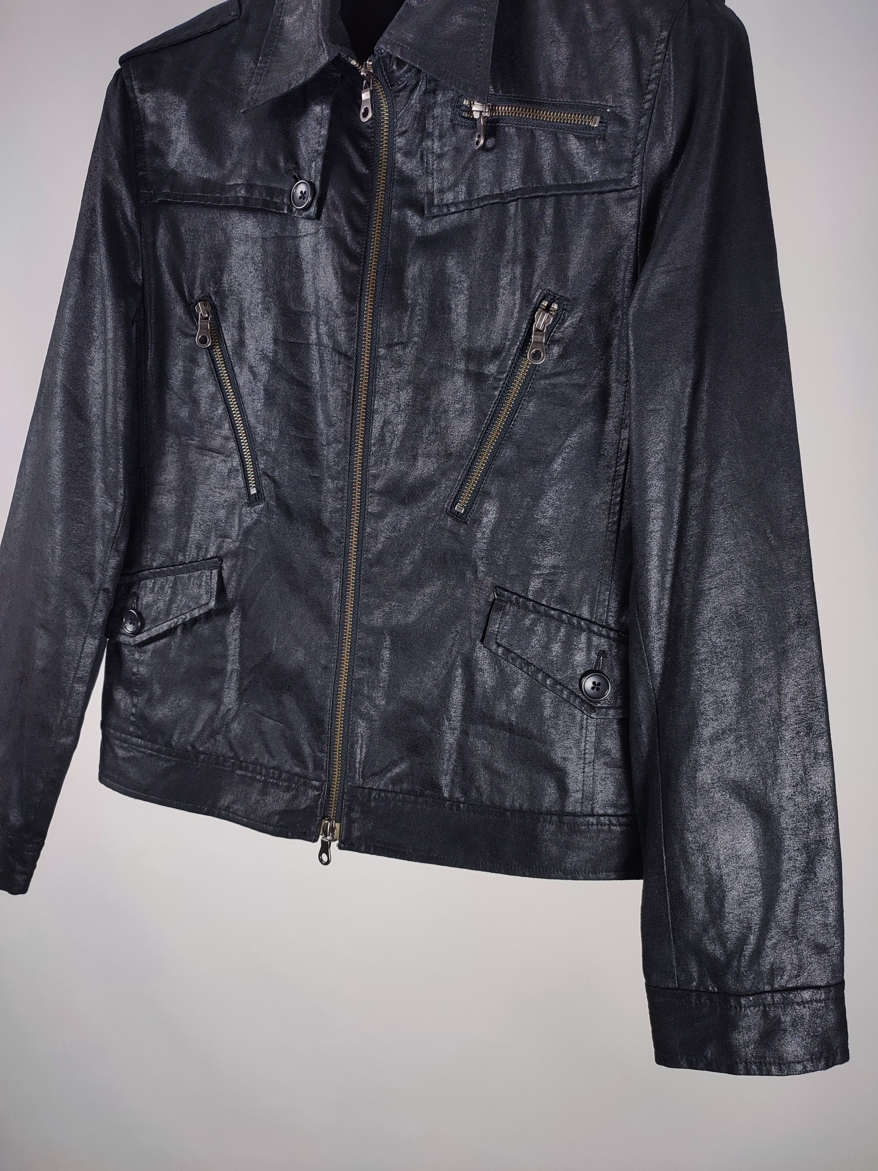 Japanese Brand Buona Giornata Japanese Polyurethane Leather Zip Moto Jacket Size L / US 10 / IT 46 - 3 Thumbnail