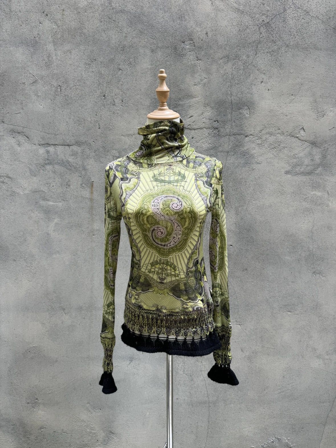 Jean Paul Gaultier Jean Paul Gaultier Green Gragon tank top 00s vintage Size US S / EU 44-46 / 1 - 6 Thumbnail