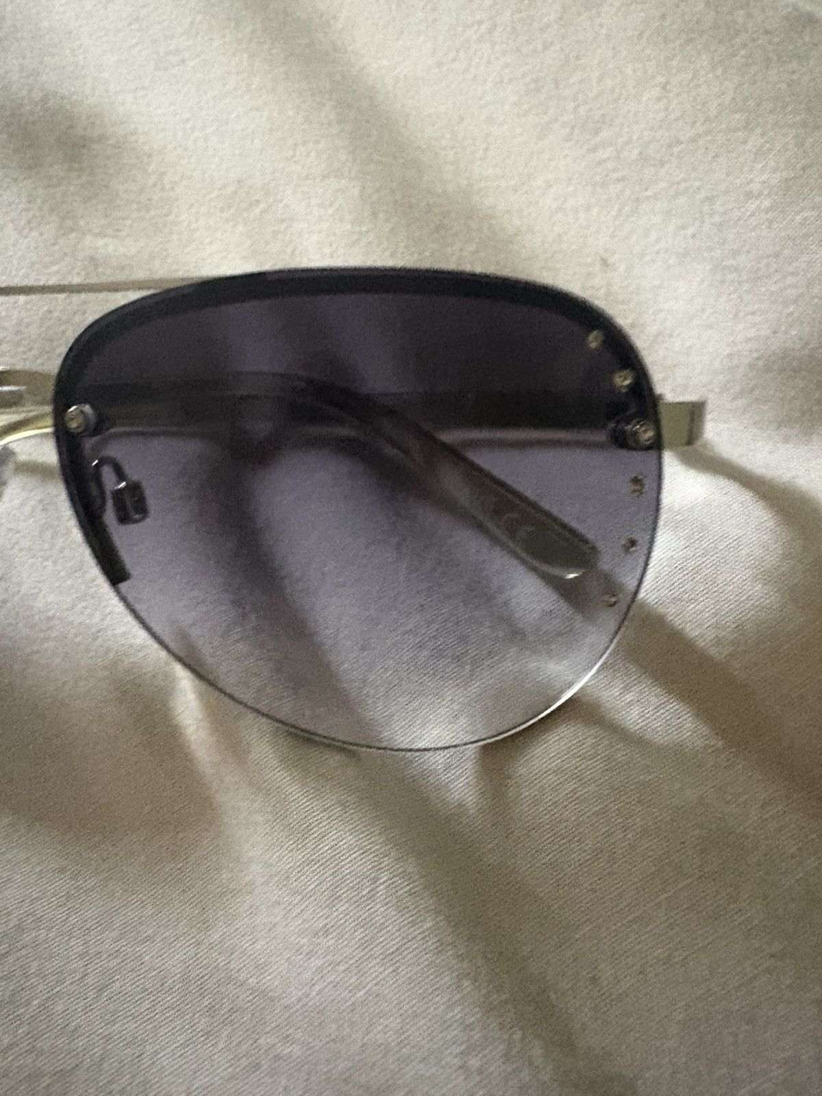 Other Women’s Diamond Stud Silver Metal Aviator Sunglasses Size ONE SIZE - 2 Thumbnail