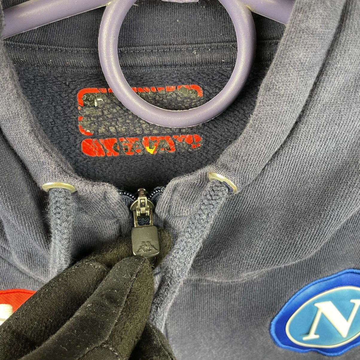 Kappa Kappa SSC Napoli Zip Hoodie Size US L / EU 52-54 / 3 - 3 Thumbnail