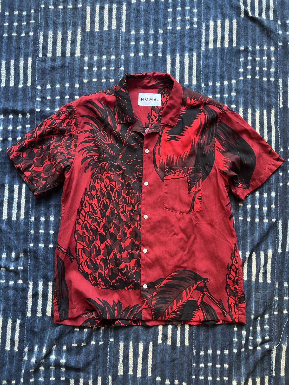 Japanese Brand Nomarhythm Textile Japan Pineapple Shirt Size US L / EU 52-54 / 3 - 1 Thumbnail