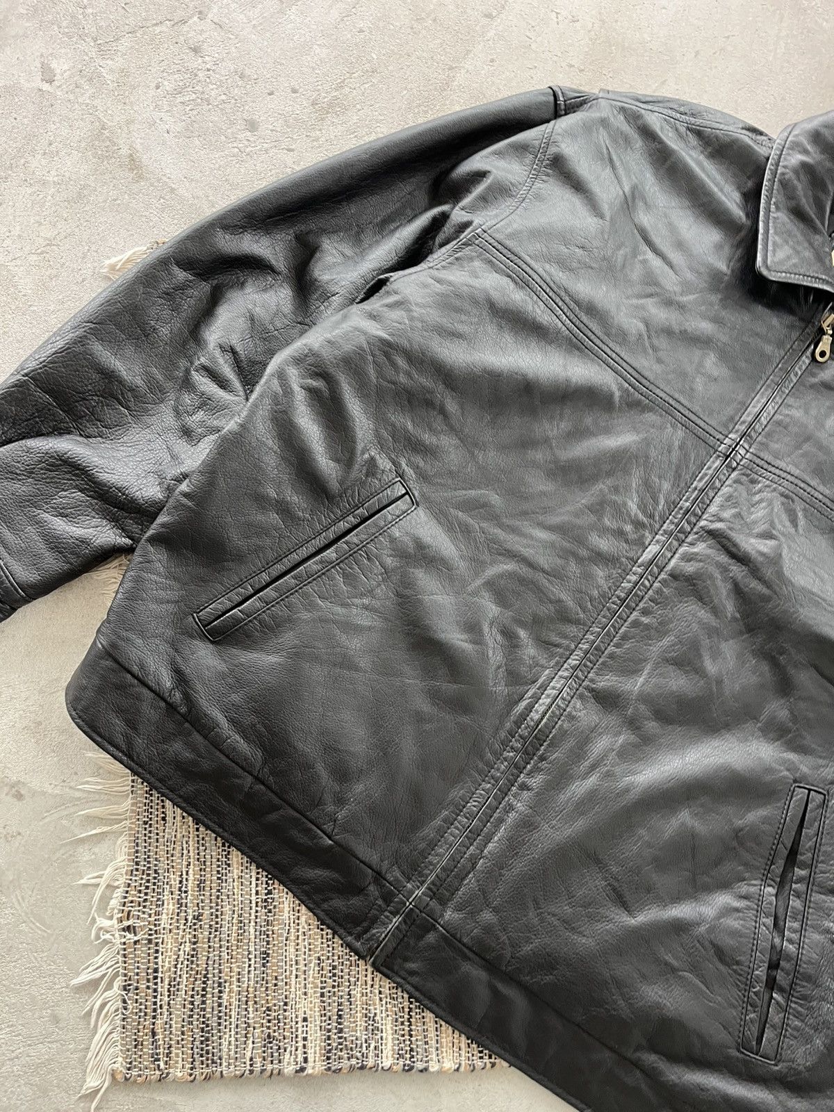 Genuine Leather Vintage Avantgarde Black Leather Coach Bomber Jacket Y2K Size US XXL / EU 58 / 5 - 8 Thumbnail
