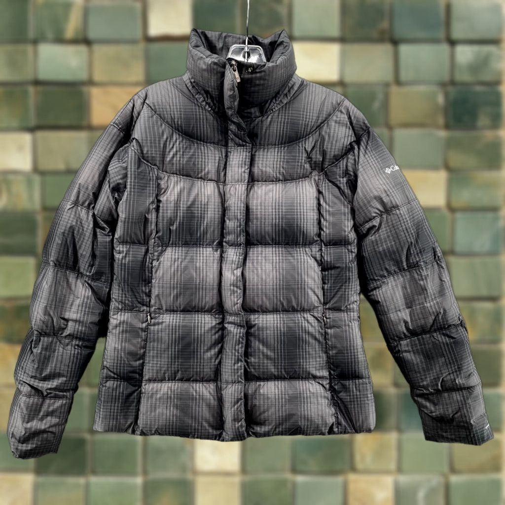 Vintage Columbia Goose Down Puffer Jacket Womens Medium Gray Plaid Omni Shield Gorpcore - Jacket - Womens - Medium - Gray - Go Size M / US 6-8 / IT 42-44 - 1 Thumbnail